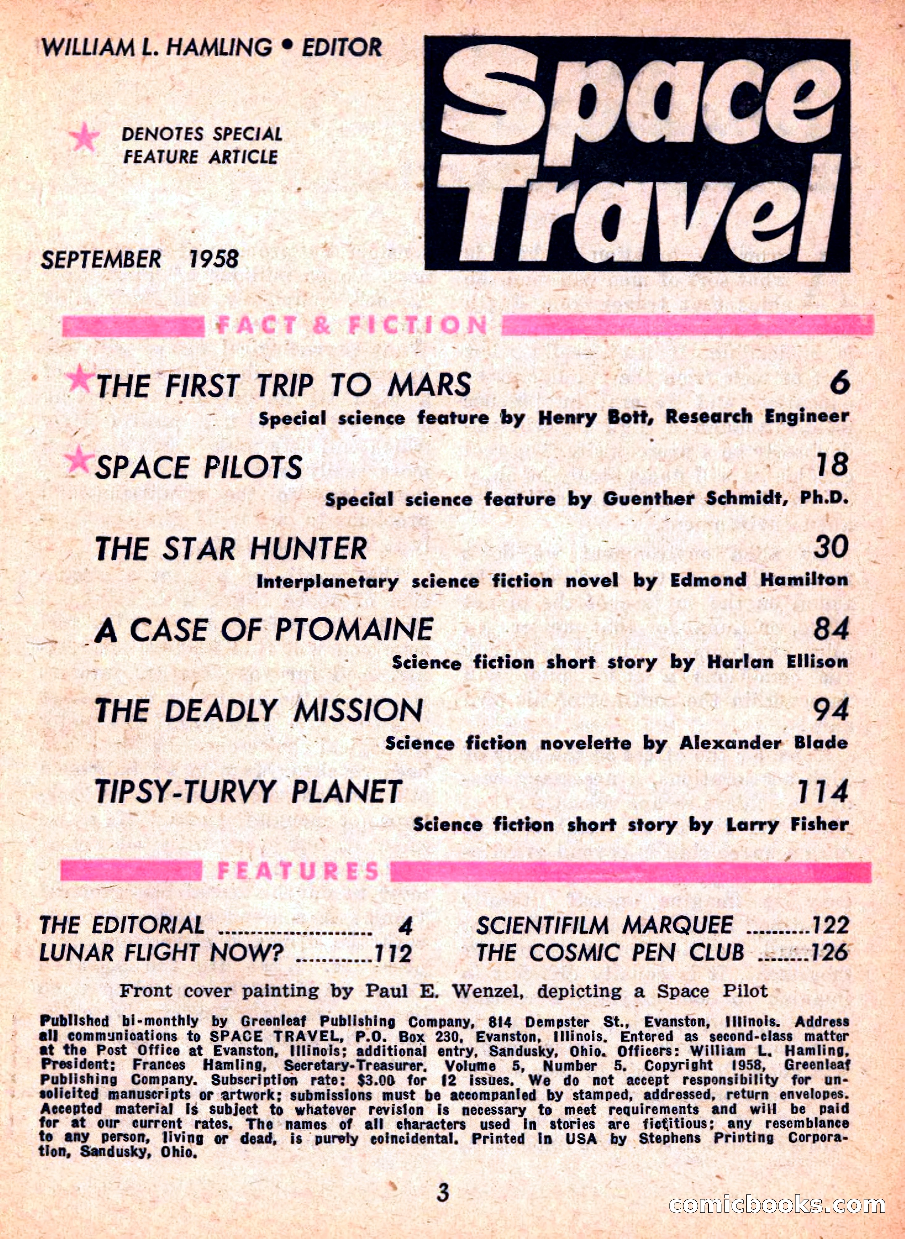 Space Travel, September 1958 — page 3 of 132