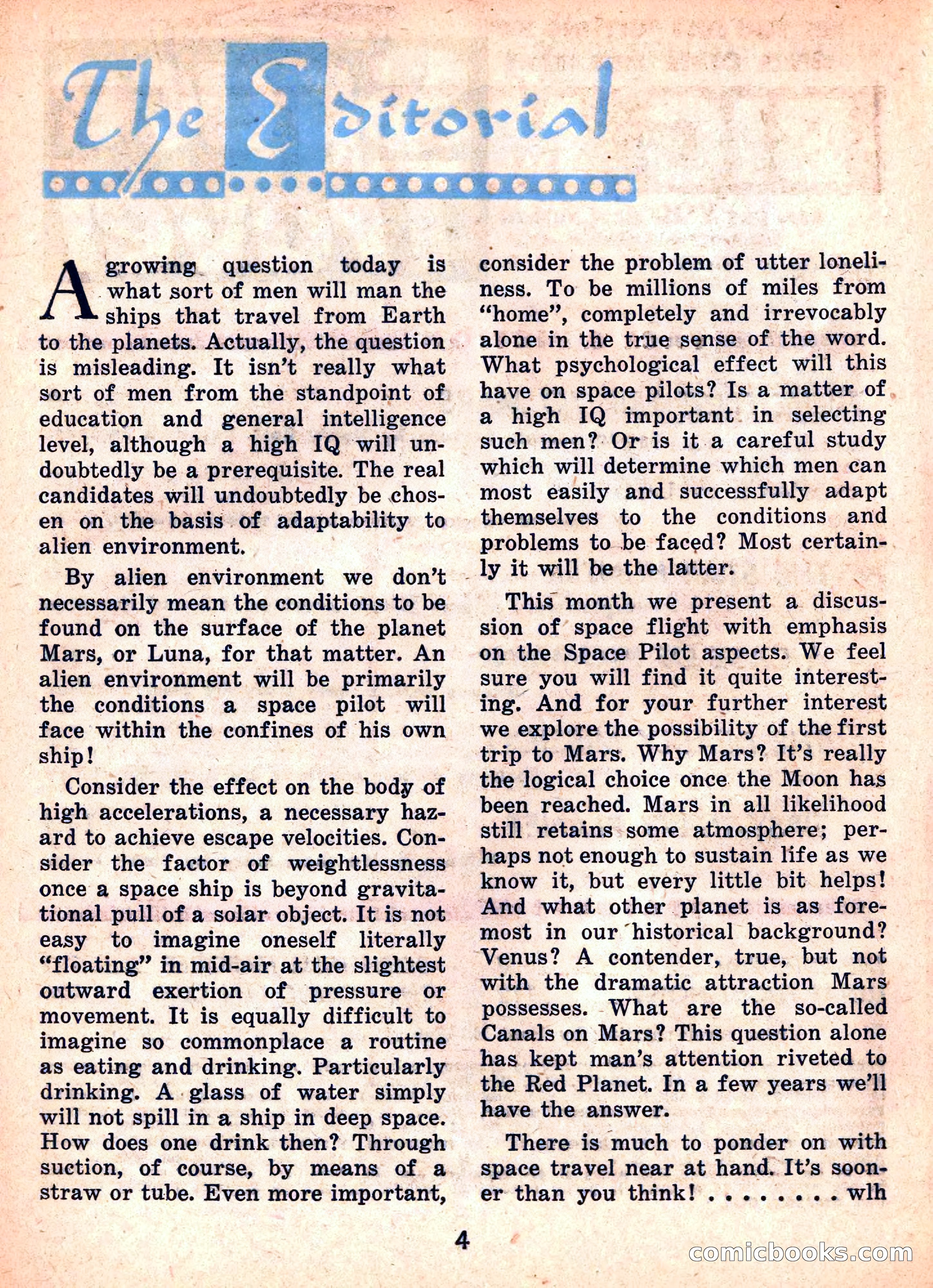 Space Travel, September 1958 — page 4 of 132
