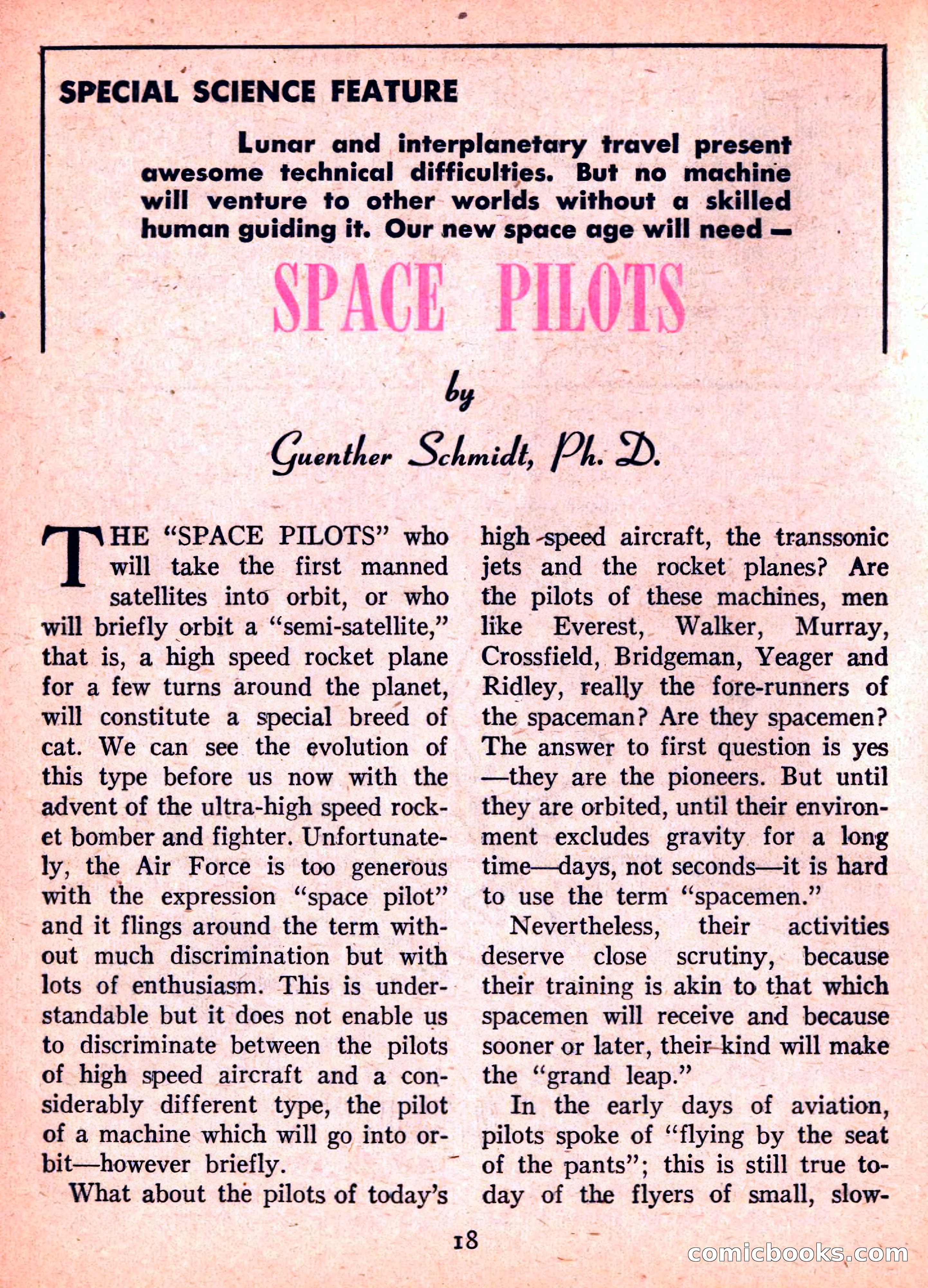 Space Travel, September 1958 — page 18 of 132