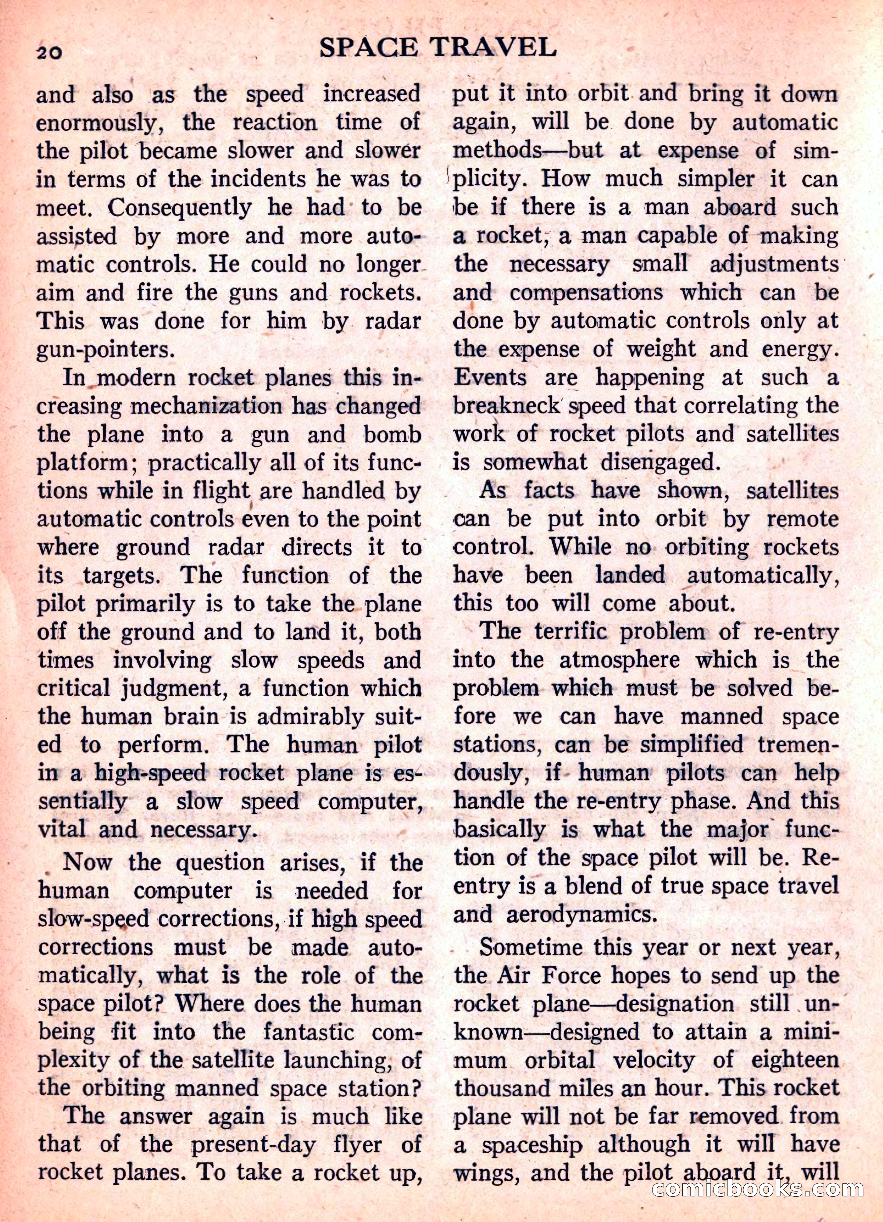Space Travel, September 1958 — page 20 of 132