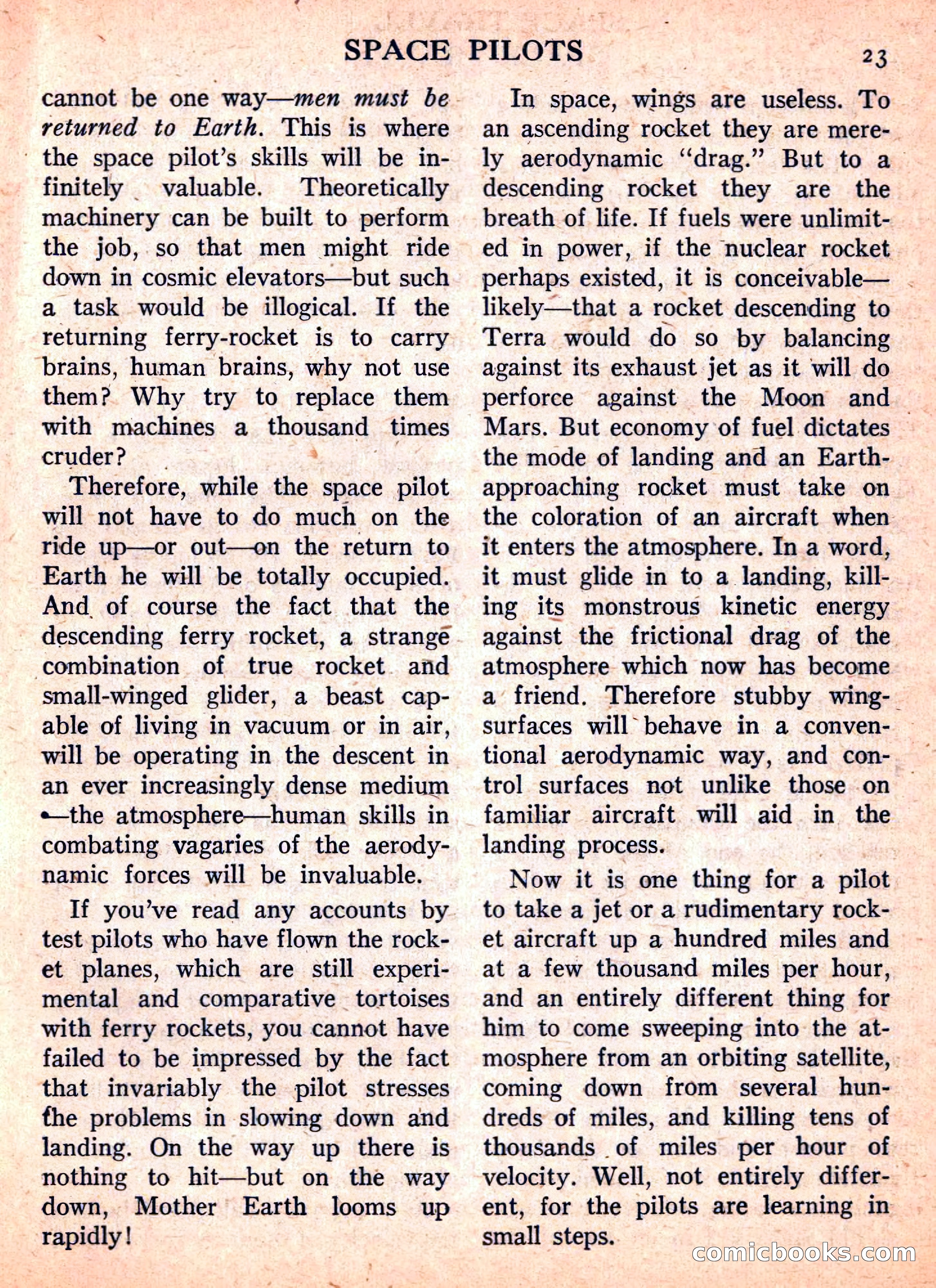 Space Travel, September 1958 — page 23 of 132