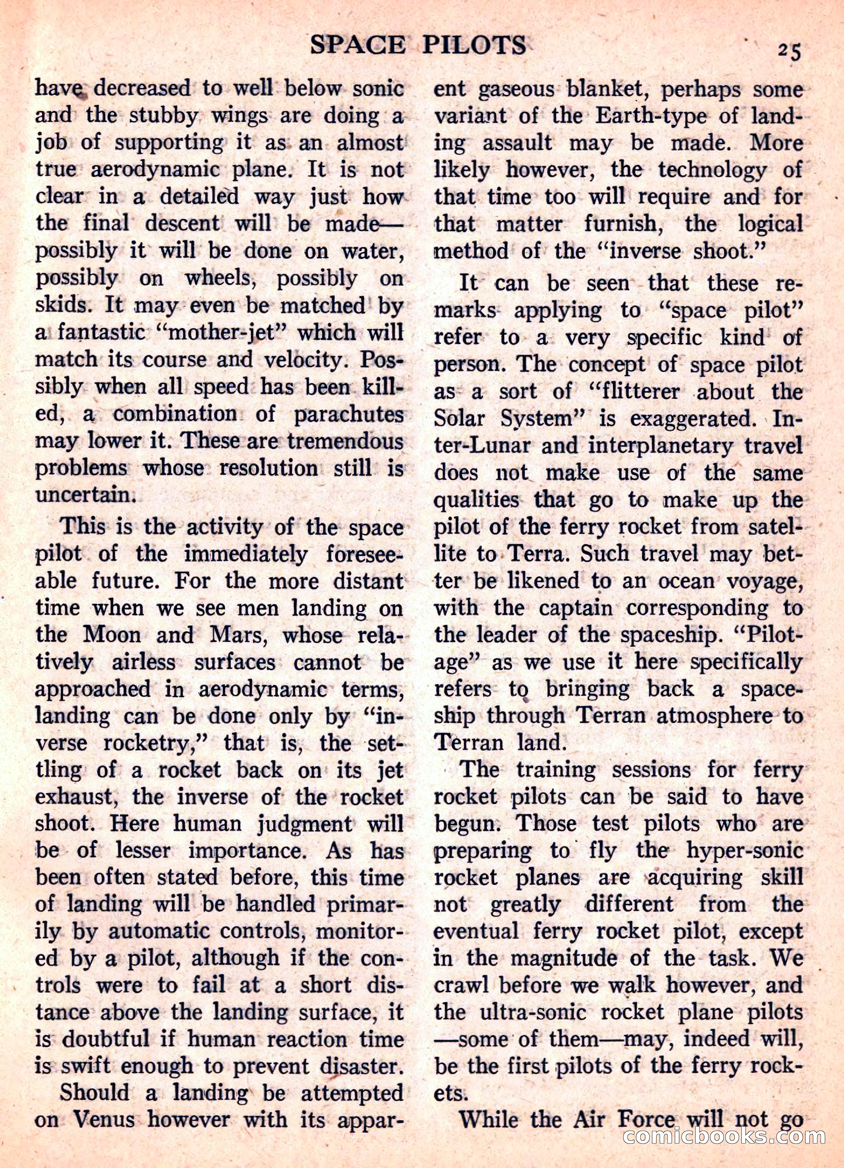 Space Travel, September 1958 — page 25 of 132