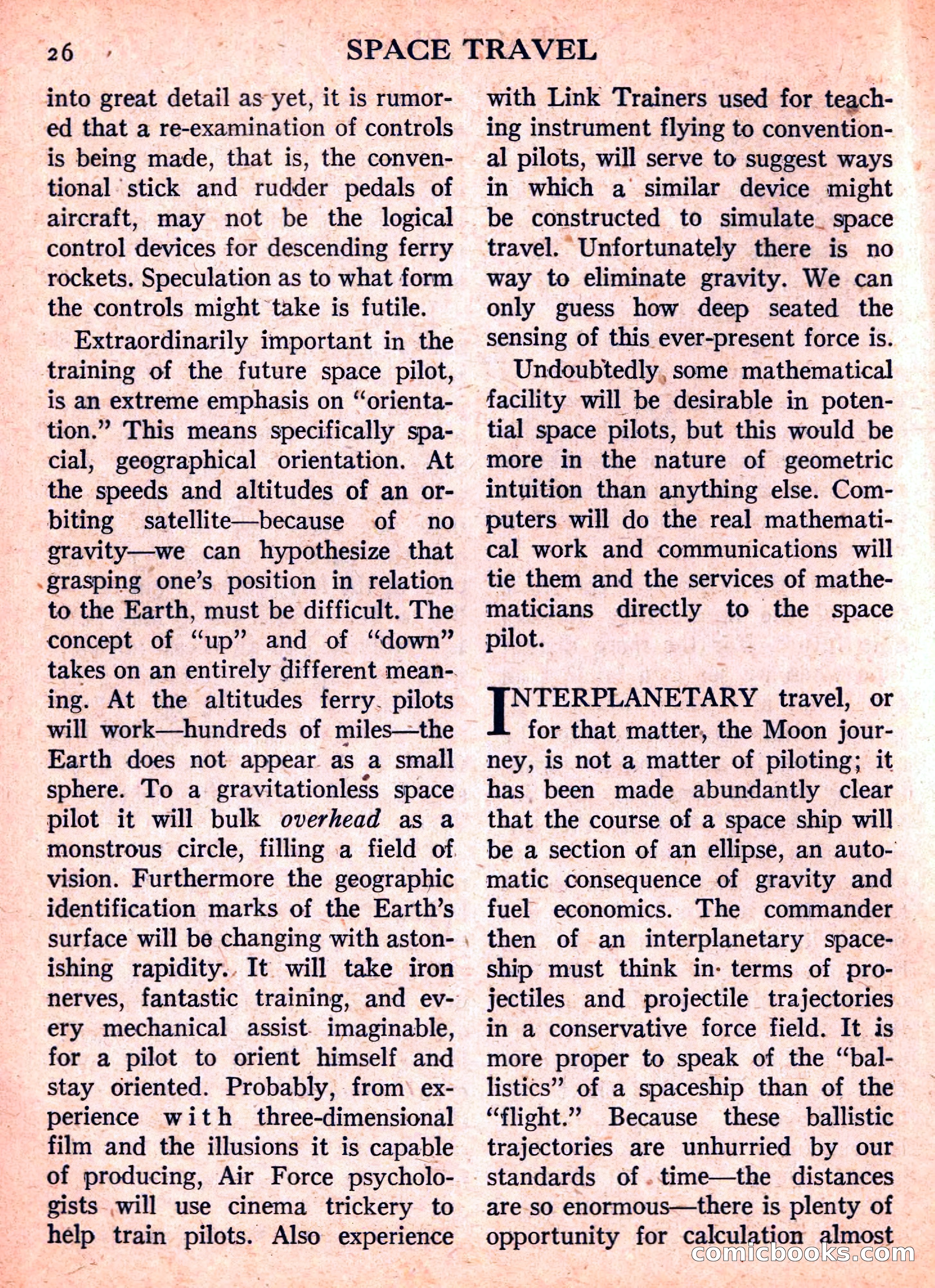 Space Travel, September 1958 — page 26 of 132