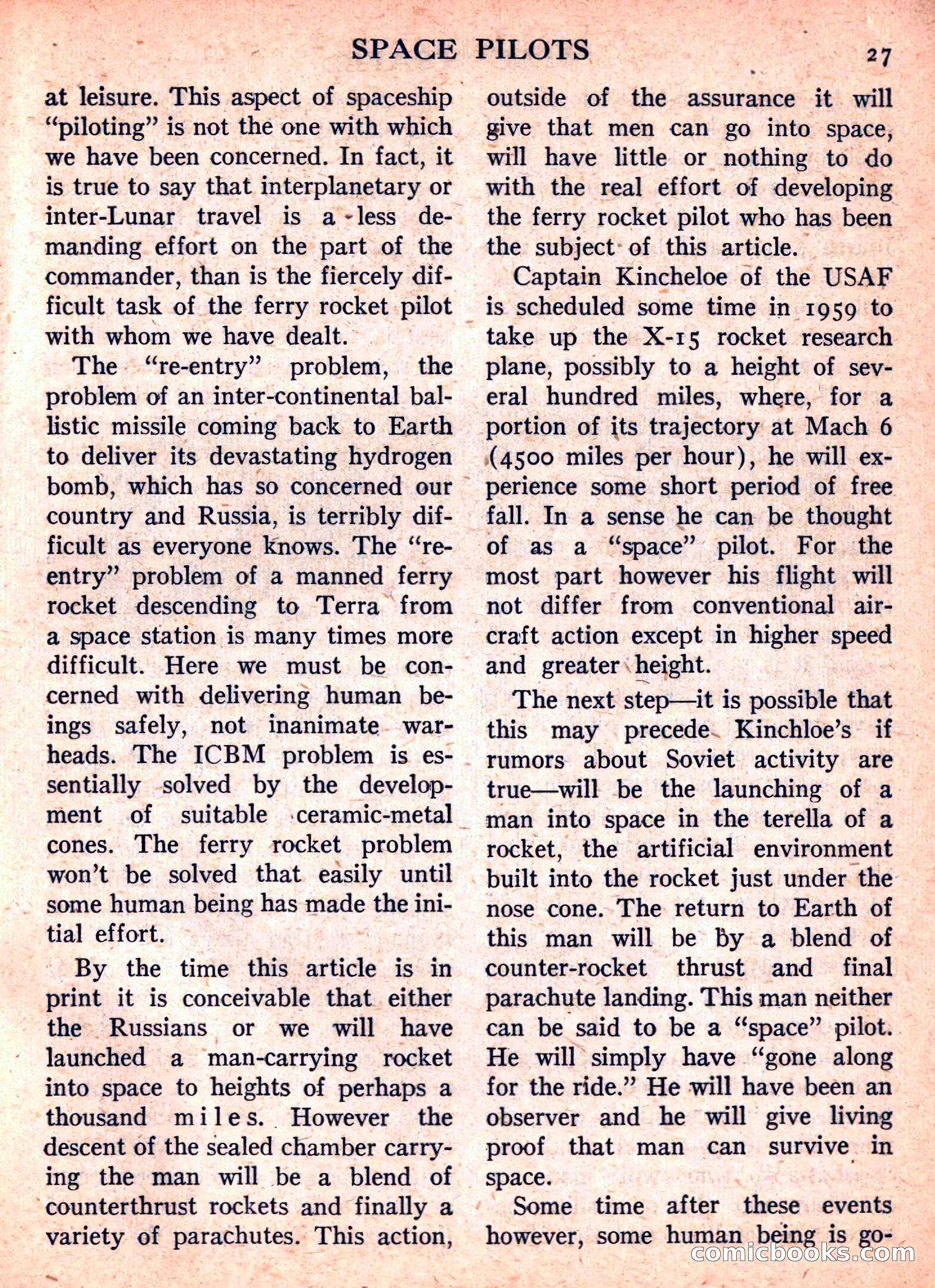 Space Travel, September 1958 — page 27 of 132