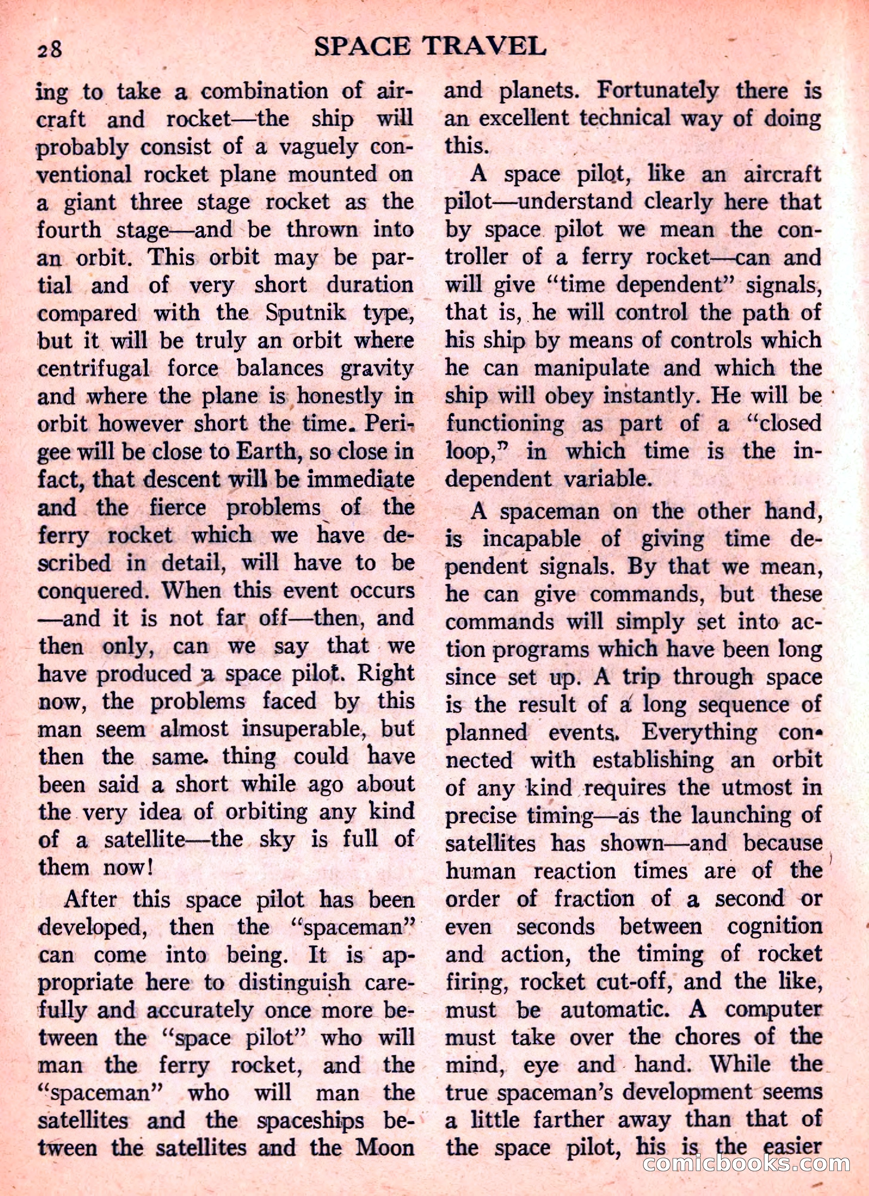 Space Travel, September 1958 — page 28 of 132