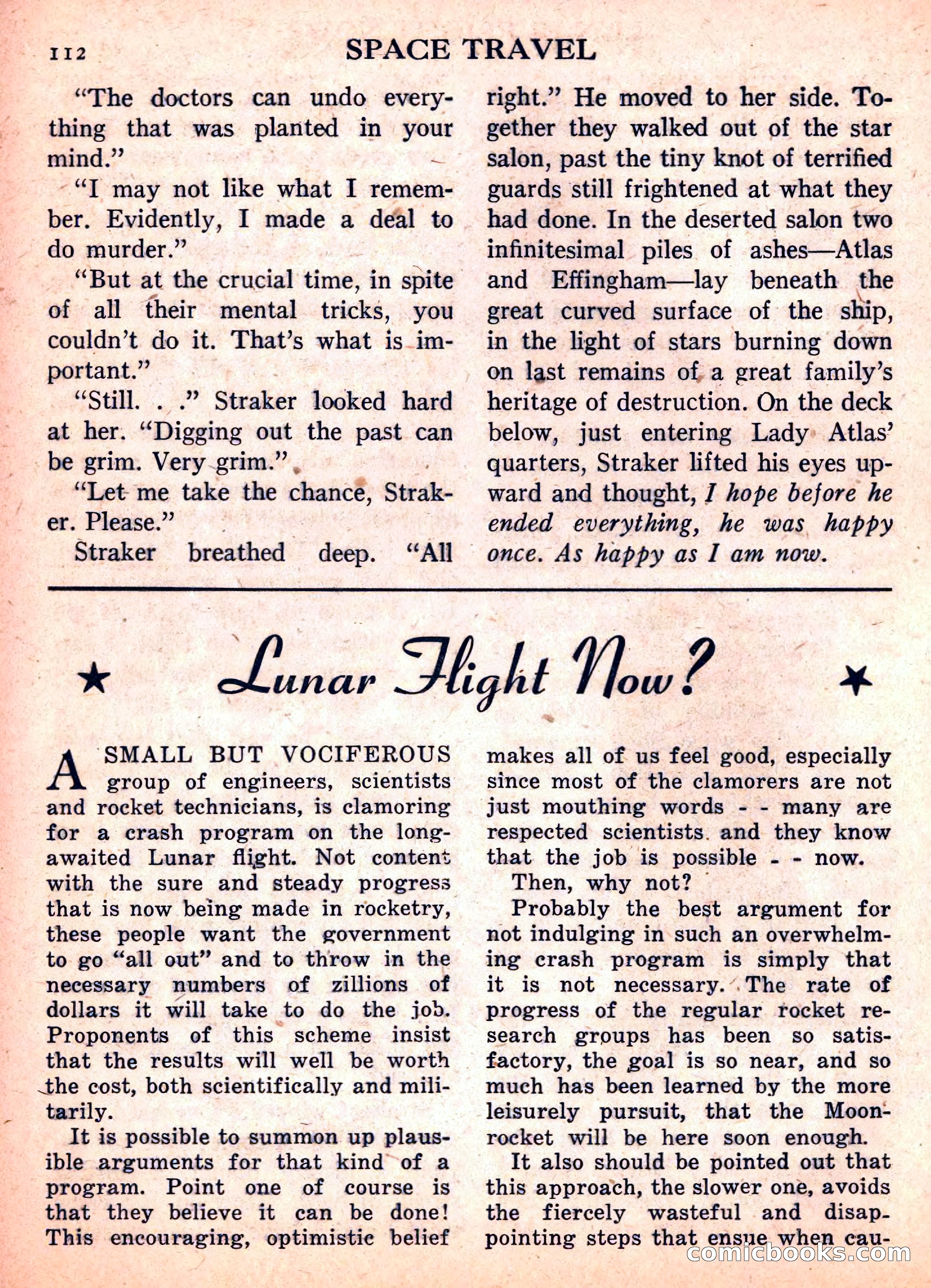 Space Travel, September 1958 — page 112 of 132