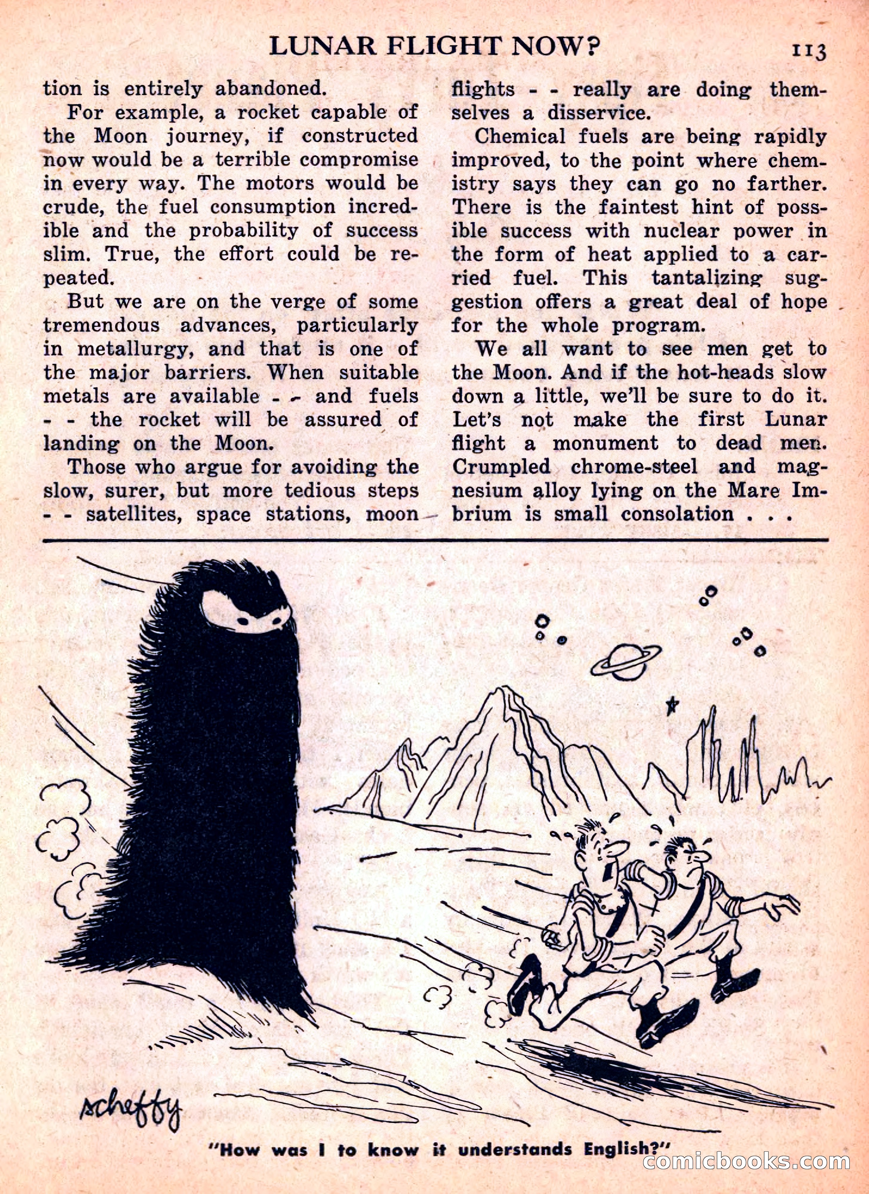 Space Travel, September 1958 — page 113 of 132