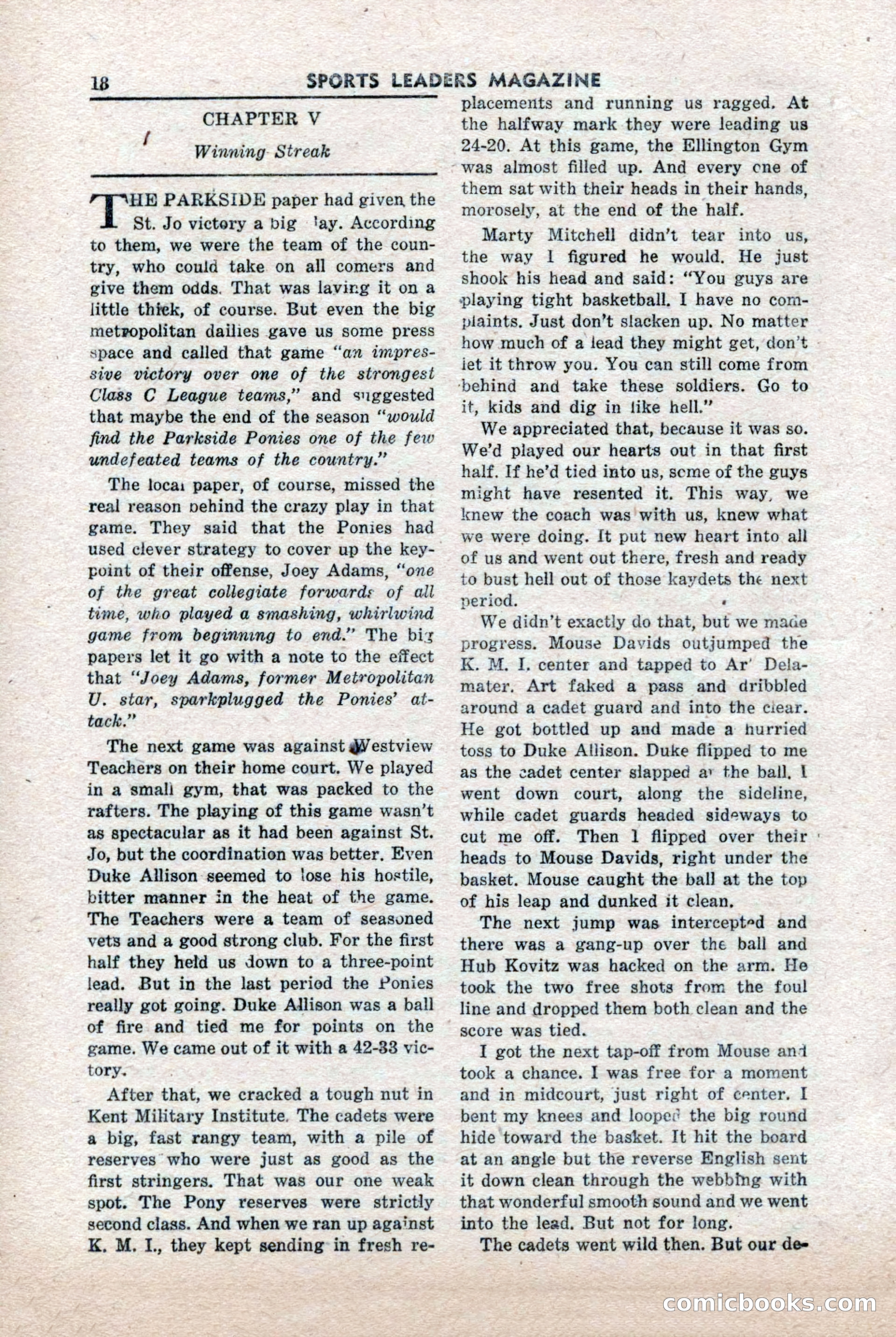 Sports Leaders Magazine, April 1948 — page 18 of 100