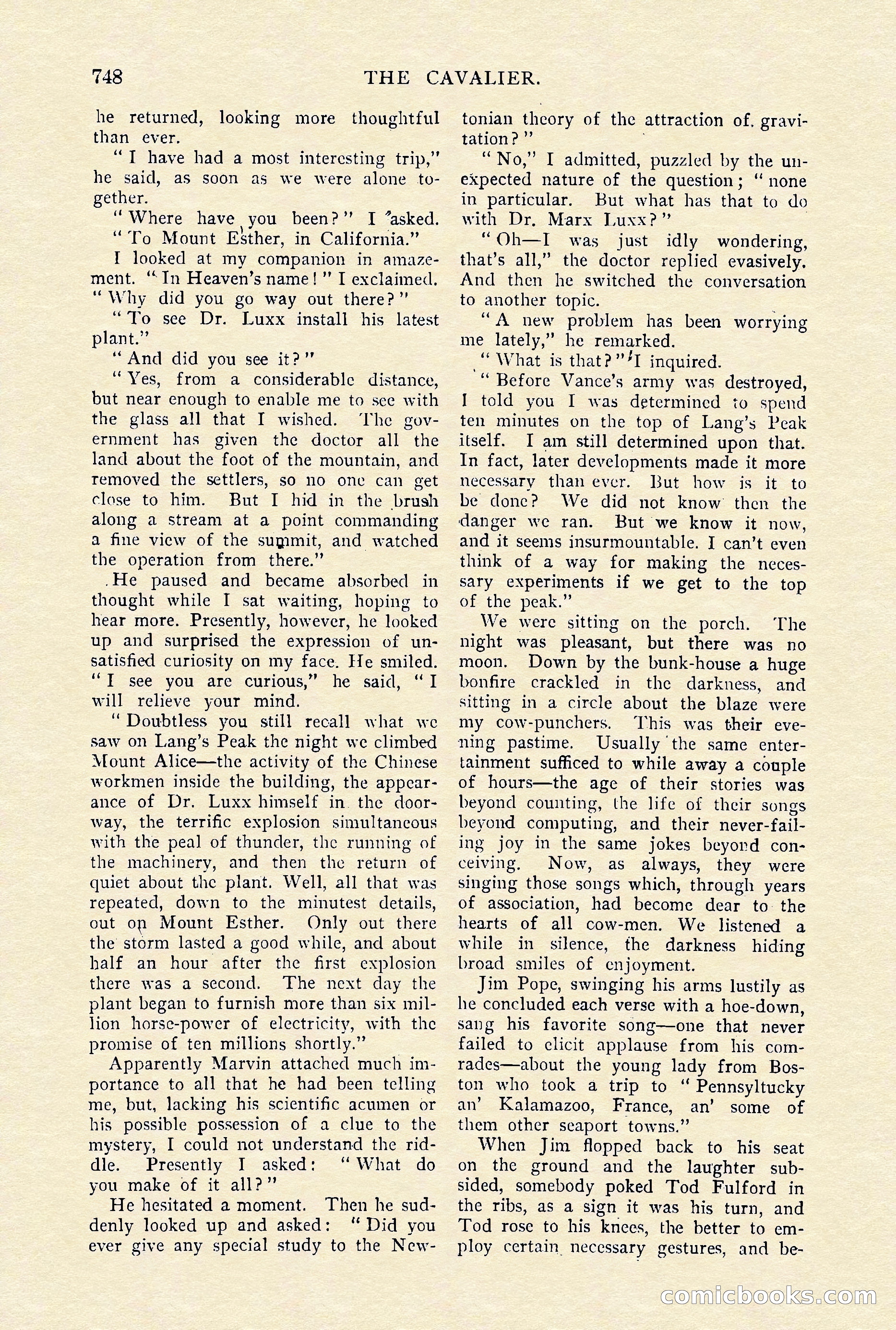The Cavalier, January 1910 — page 172 of 204