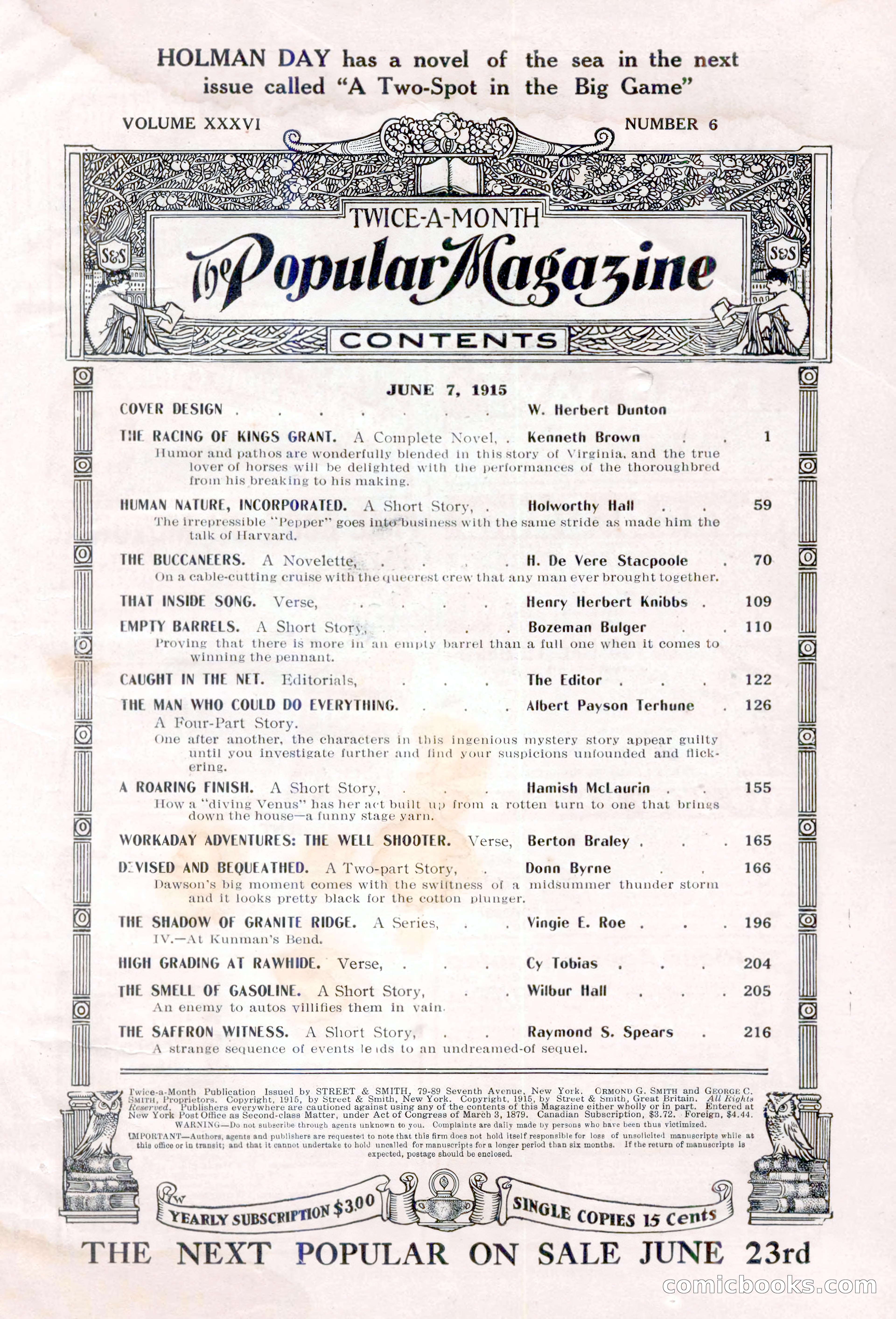 The Popular Magazine, Vol. 36, No. 6 — page 5 of 252