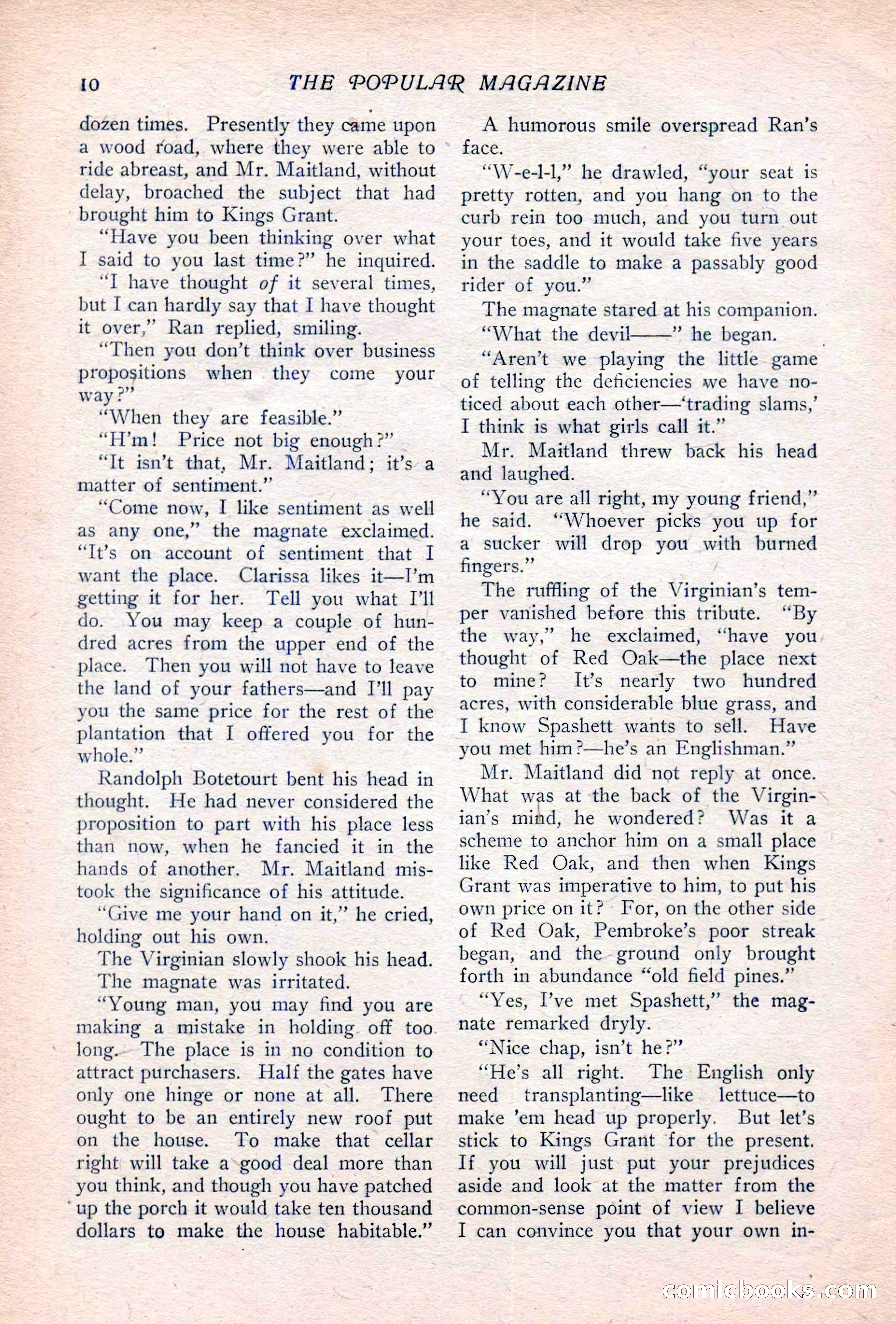 The Popular Magazine, Vol. 36, No. 6 — page 16 of 252