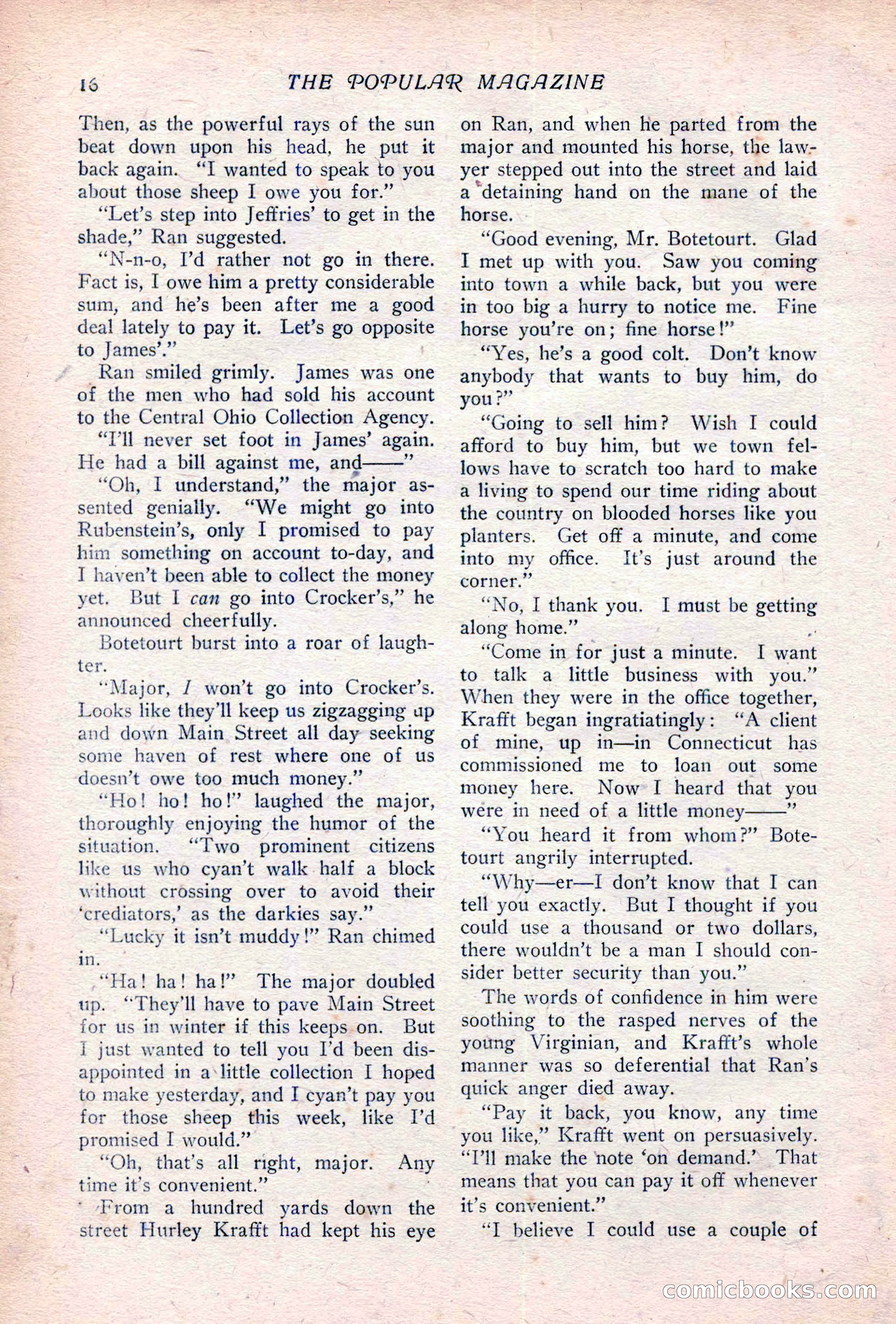 The Popular Magazine, Vol. 36, No. 6 — page 22 of 252