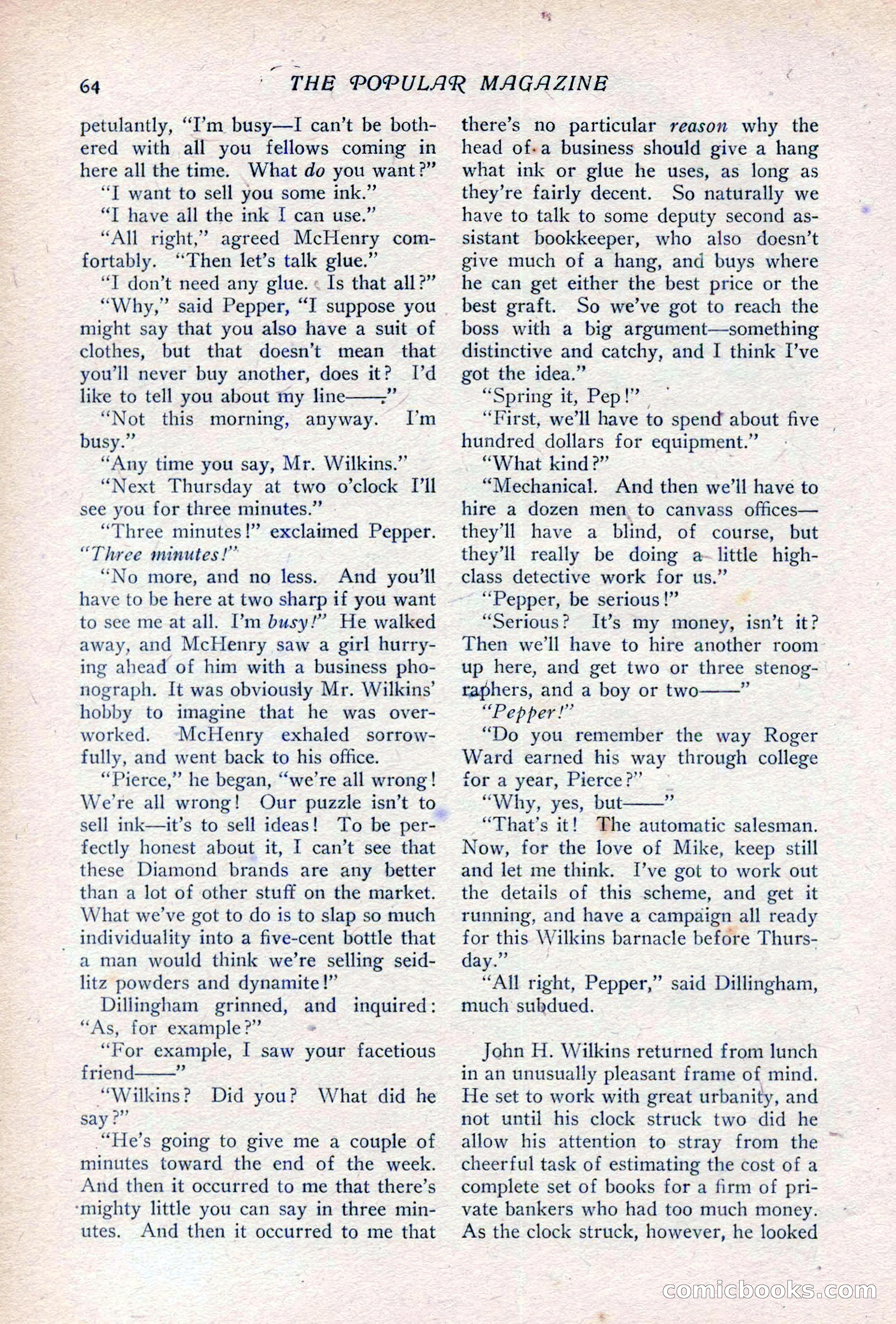 The Popular Magazine, Vol. 36, No. 6 — page 70 of 252