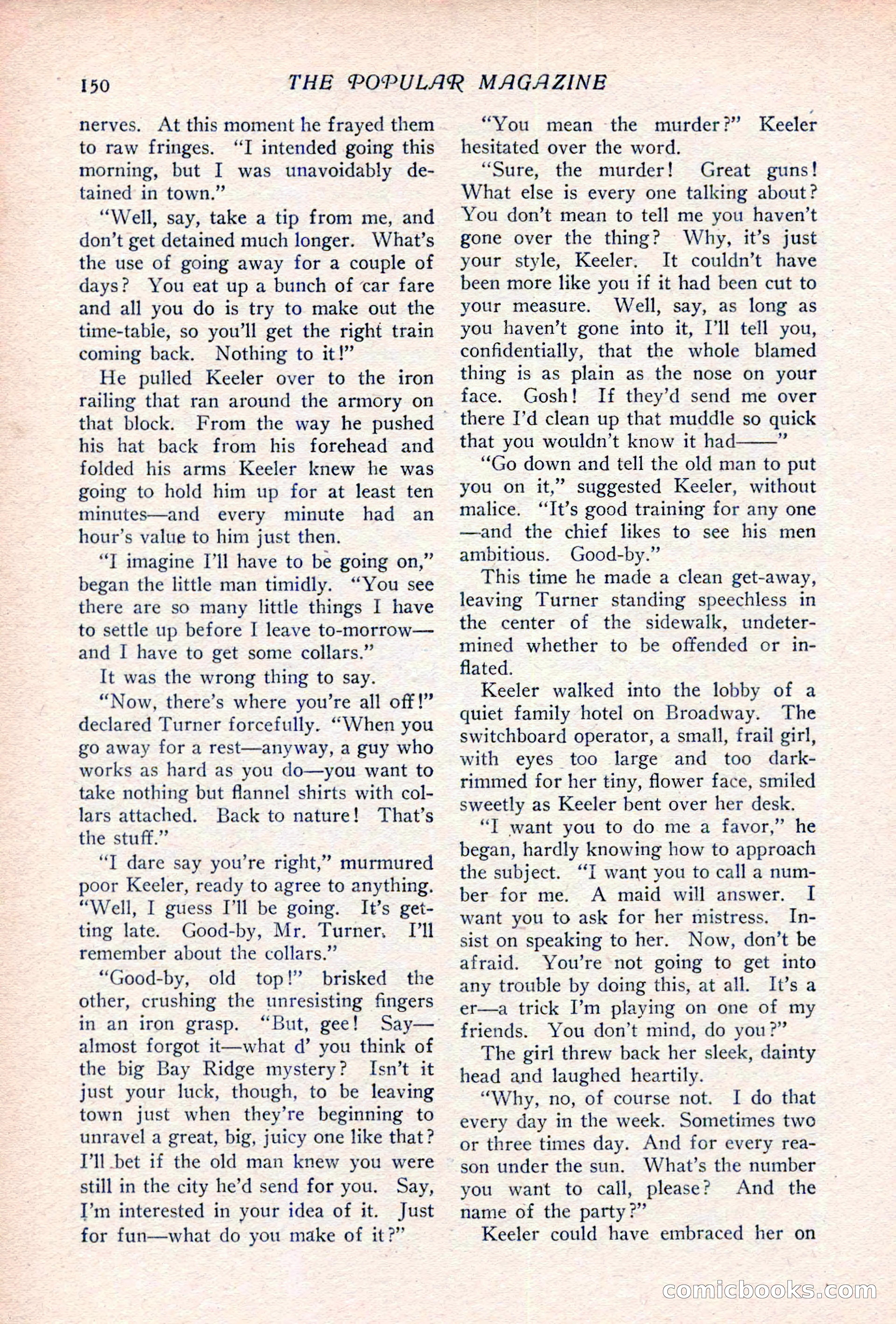 The Popular Magazine, Vol. 36, No. 6 — page 156 of 252