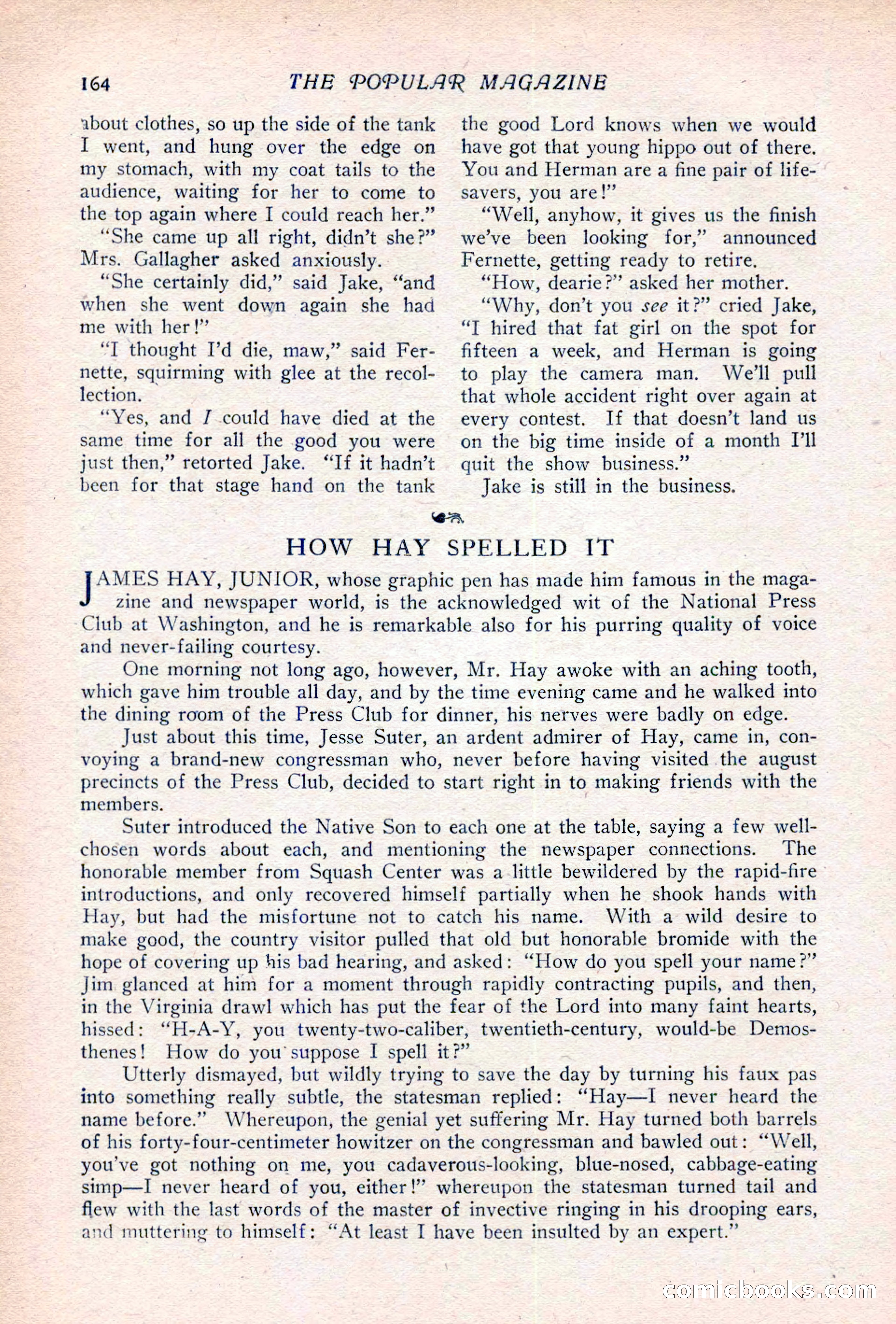 The Popular Magazine, Vol. 36, No. 6 — page 170 of 252