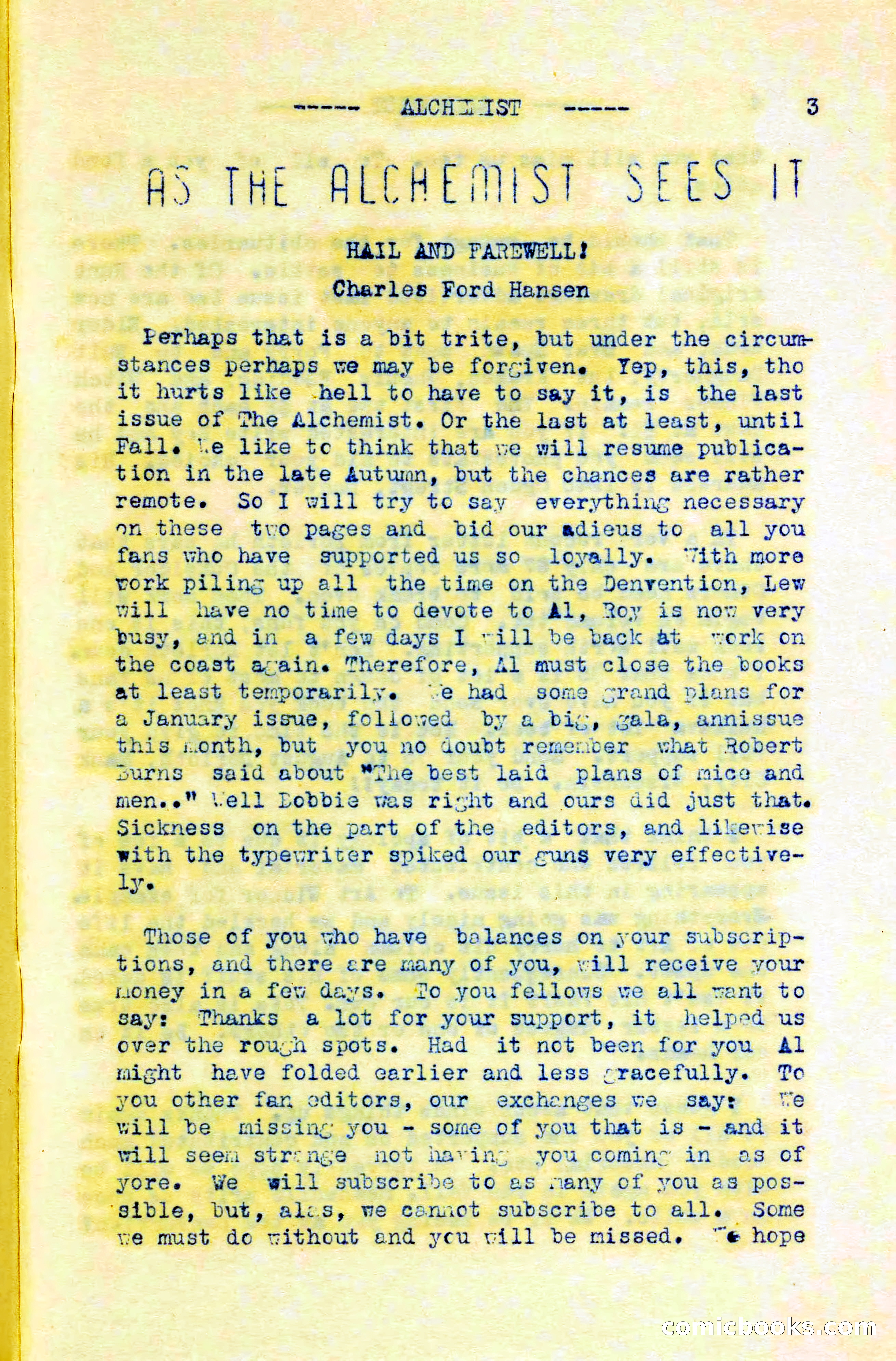 The Alchemist, Vol. 1, No. 5 — page 7 of 50