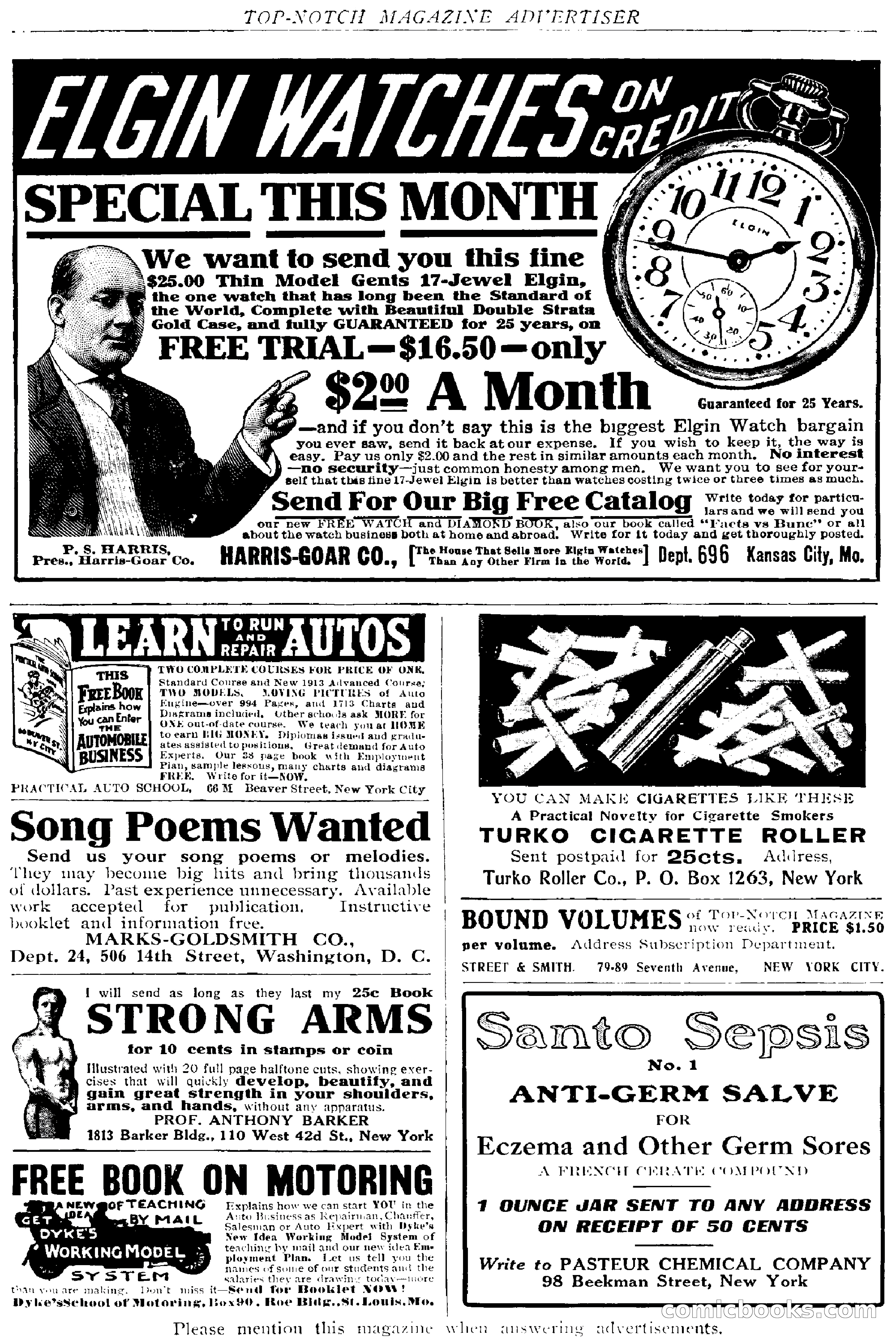 Top-Notch Magazine, March 1913 — page 4 of 204