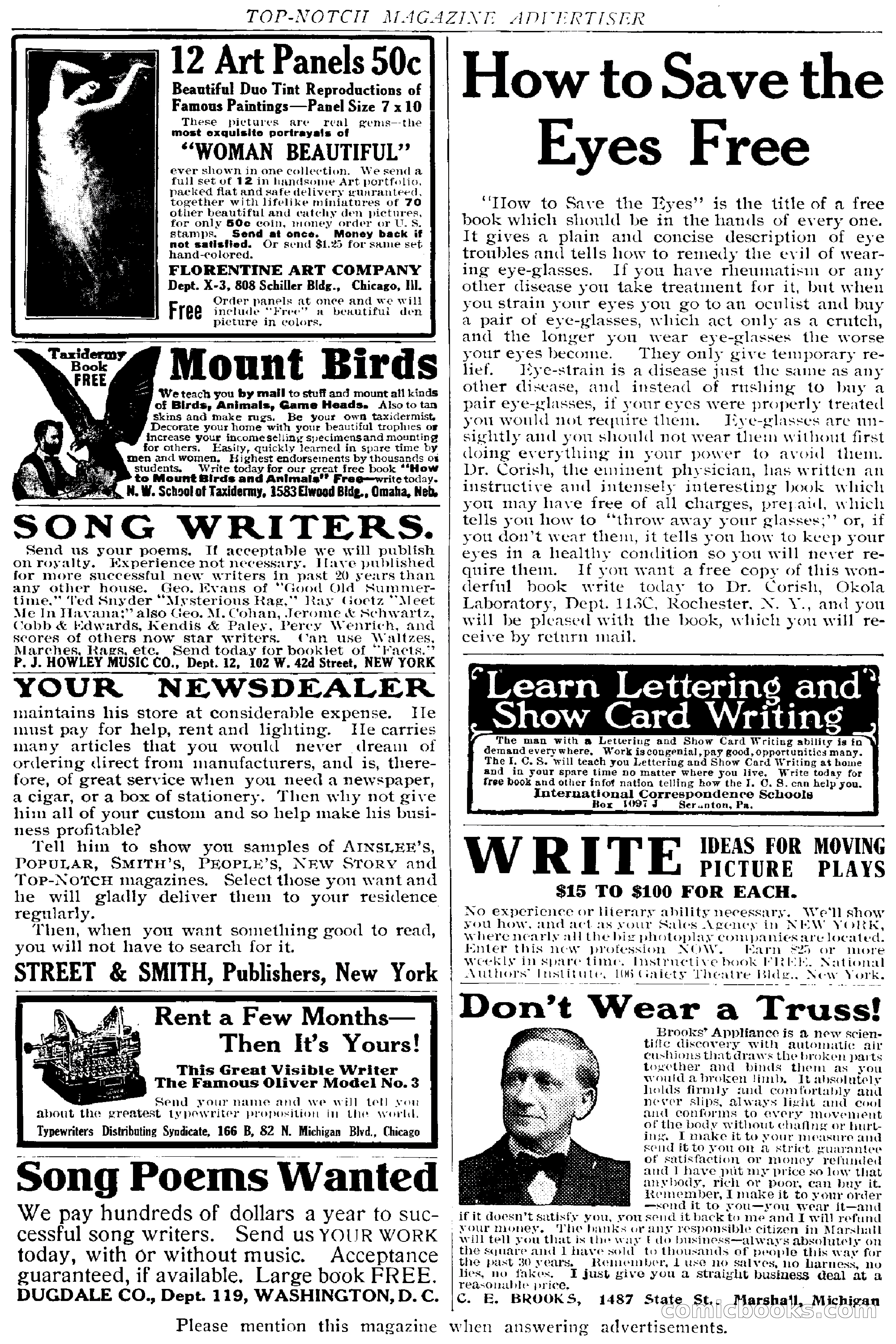 Top-Notch Magazine, March 1913 — page 5 of 204
