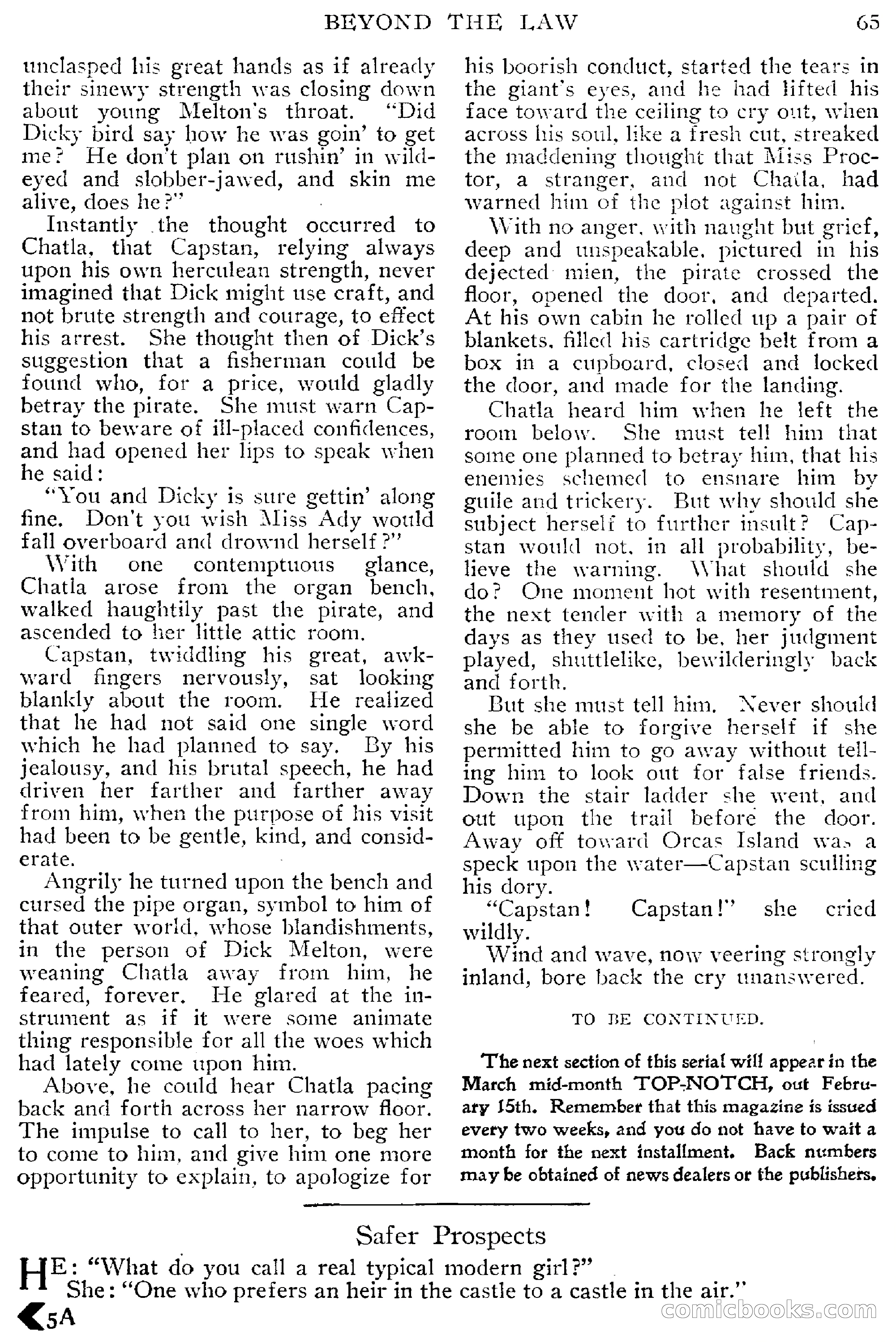 Top-Notch Magazine, March 1913 — page 71 of 204