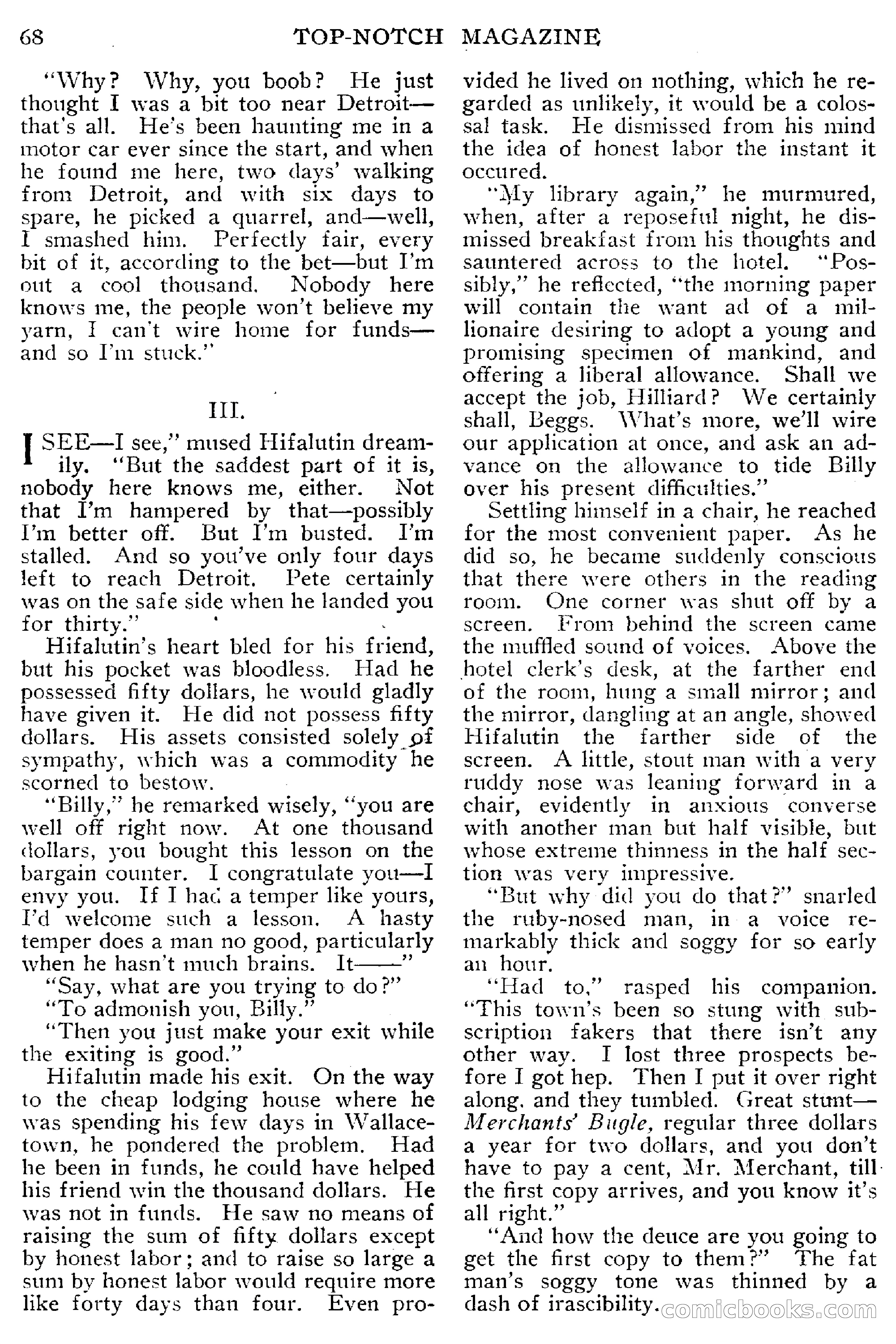 Top-Notch Magazine, March 1913 — page 74 of 204