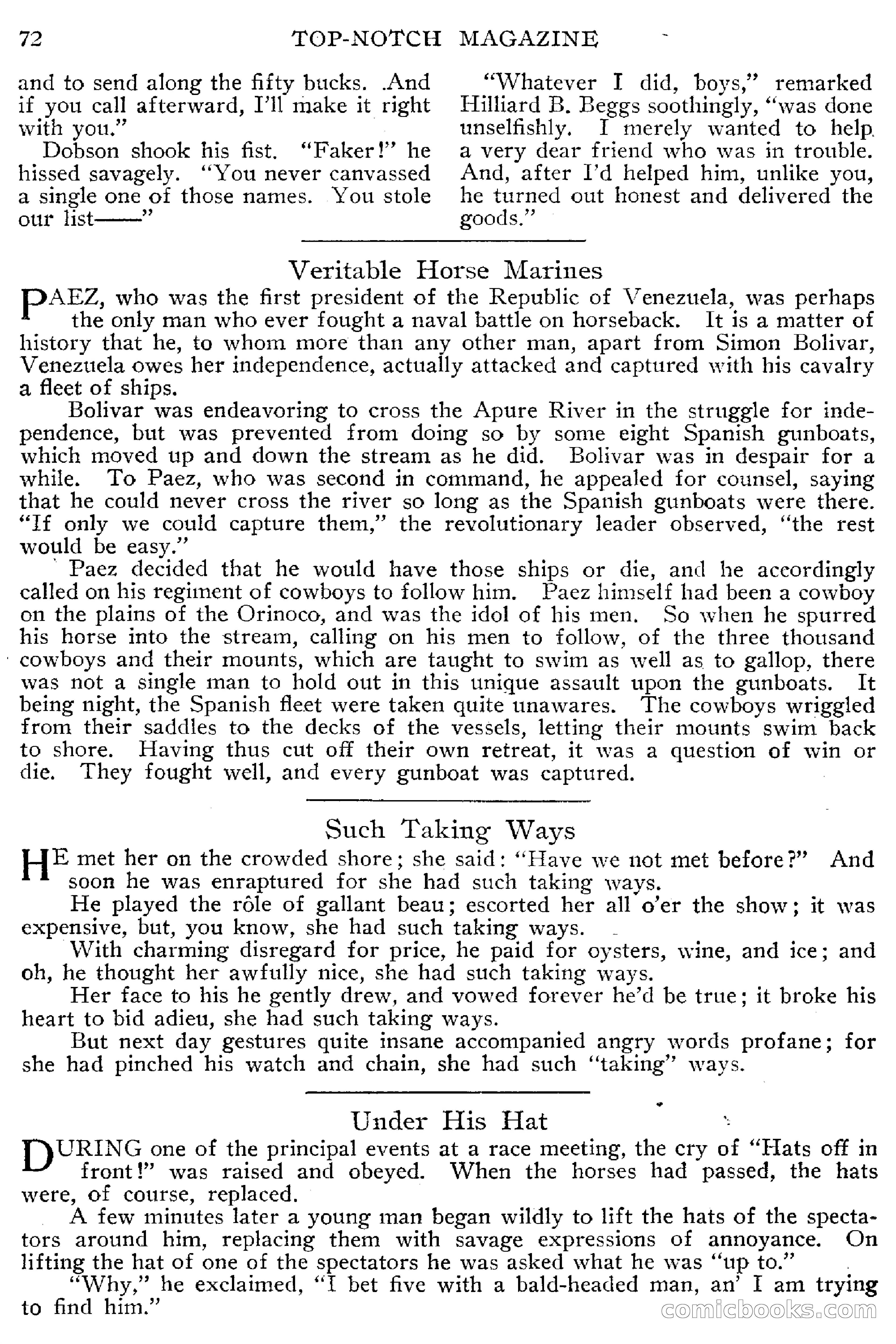 Top-Notch Magazine, March 1913 — page 78 of 204