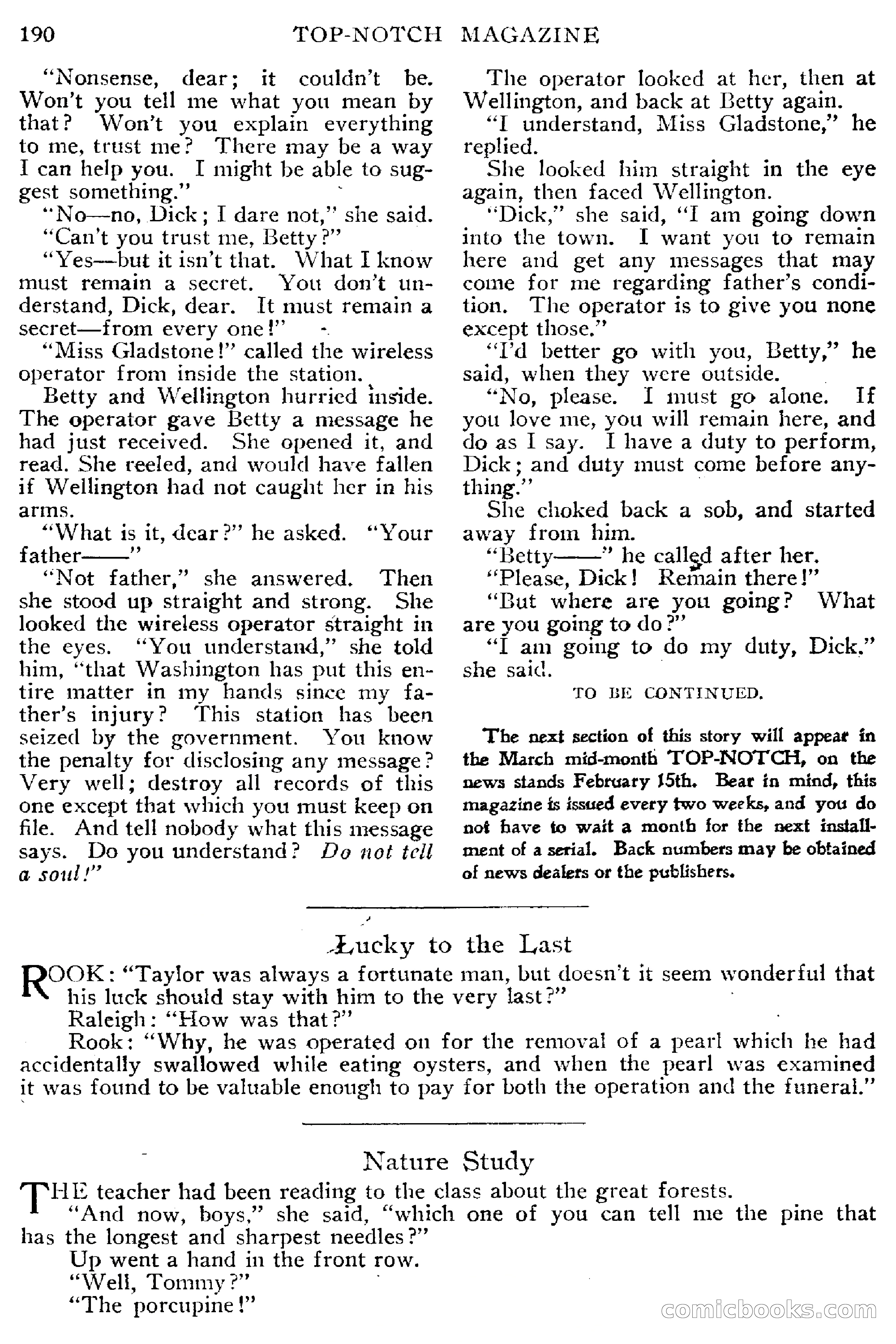 Top-Notch Magazine, March 1913 — page 196 of 204