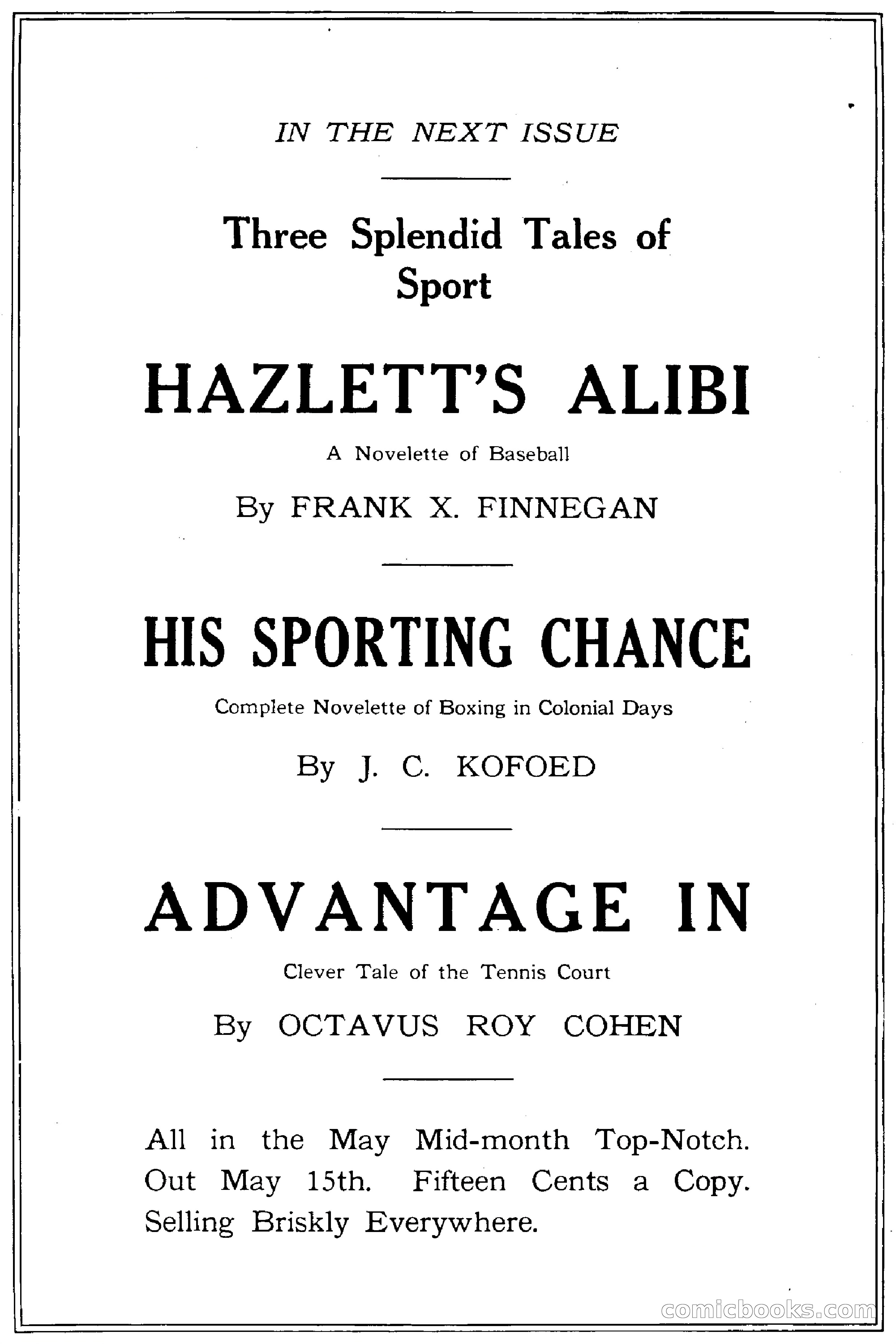 Top-Notch Magazine, May 1, 1915 — page 2 of 232