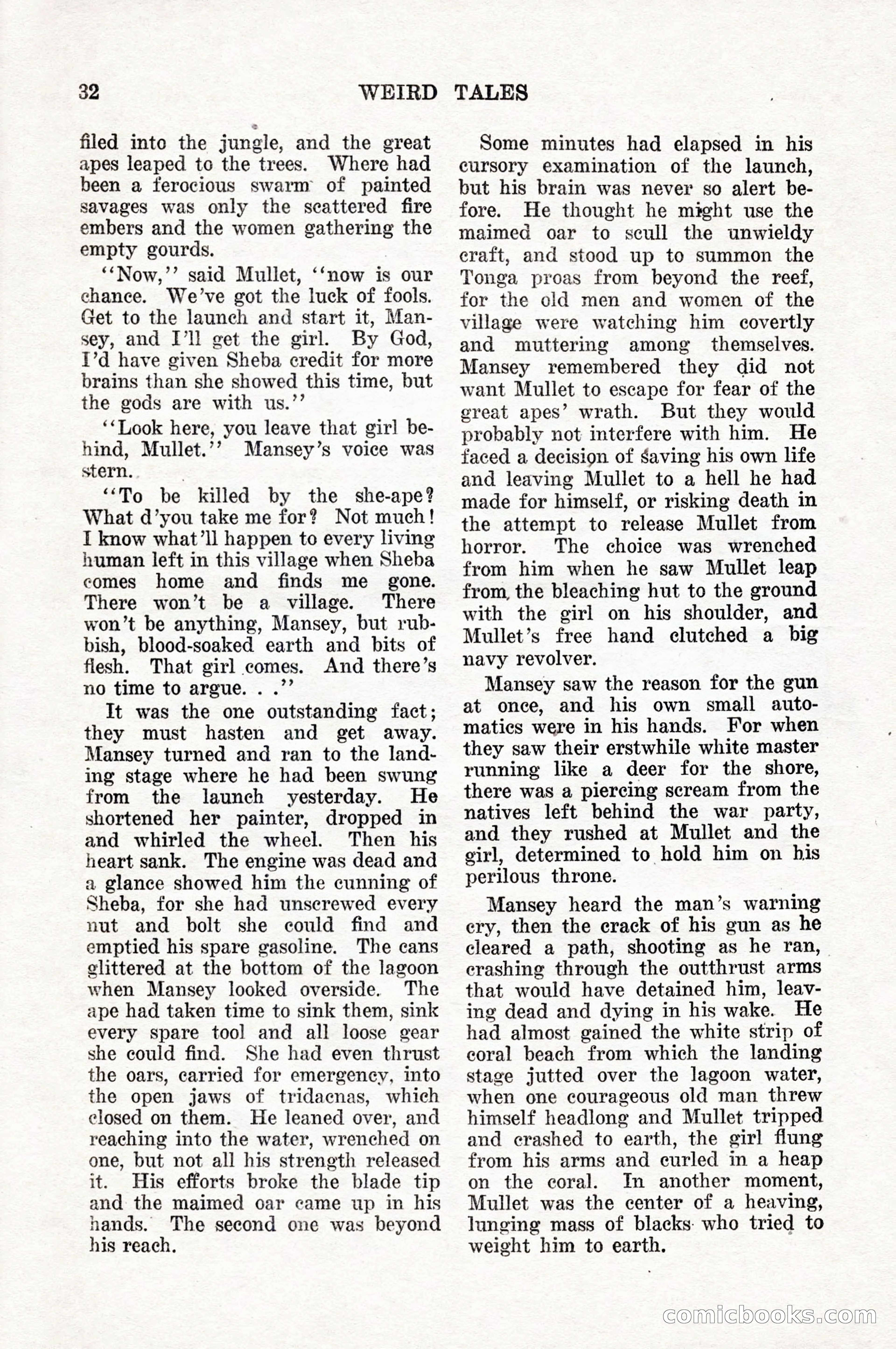 Weird Tales, Vol. 10, No. 1 — page 34: Pulp Fiction, 1927