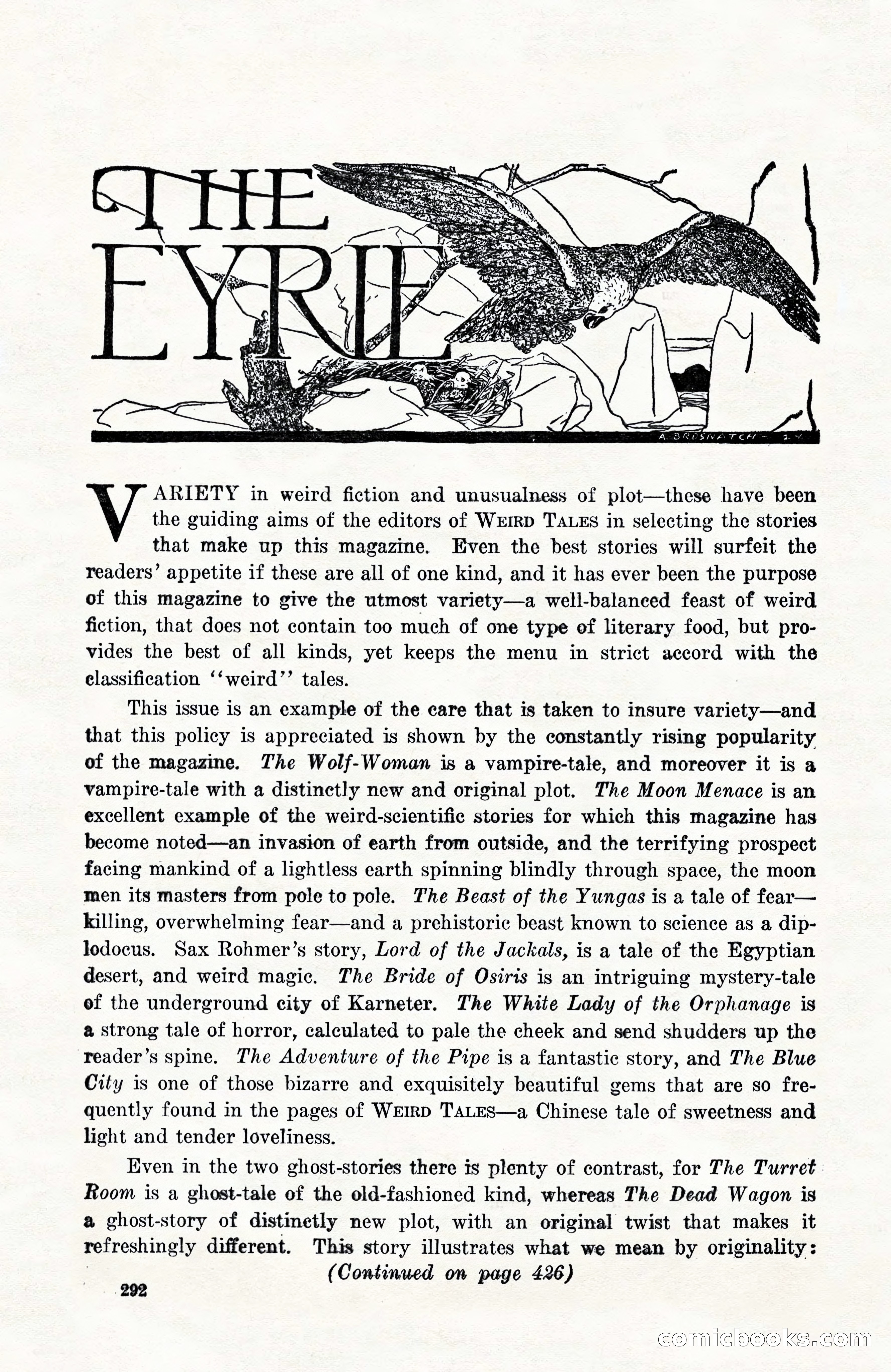 Weird Tales, Vol. 10, No. 3 — page 6 of 148