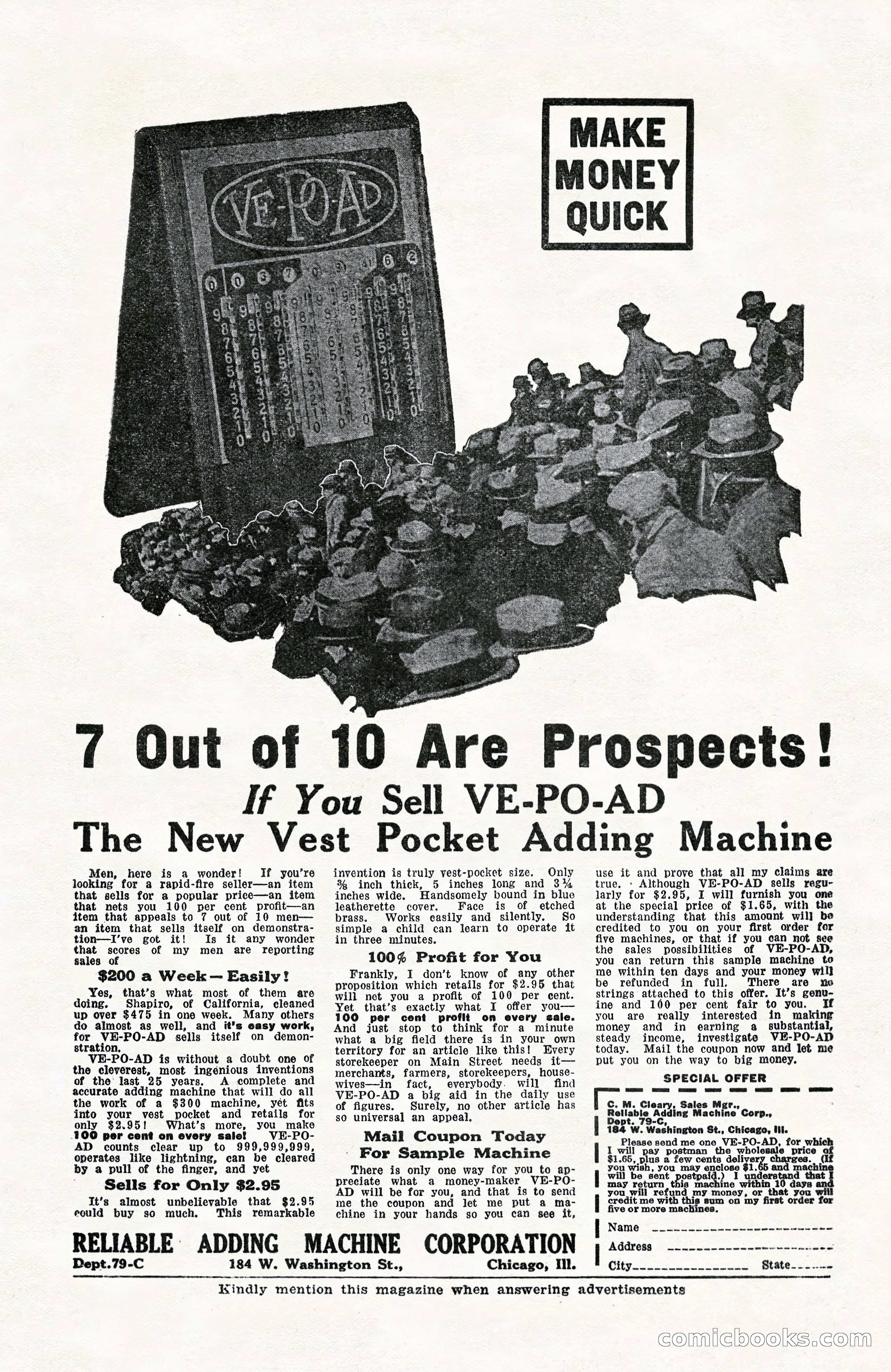 Weird Tales, Vol. 10, No. 3 — page 7 of 148