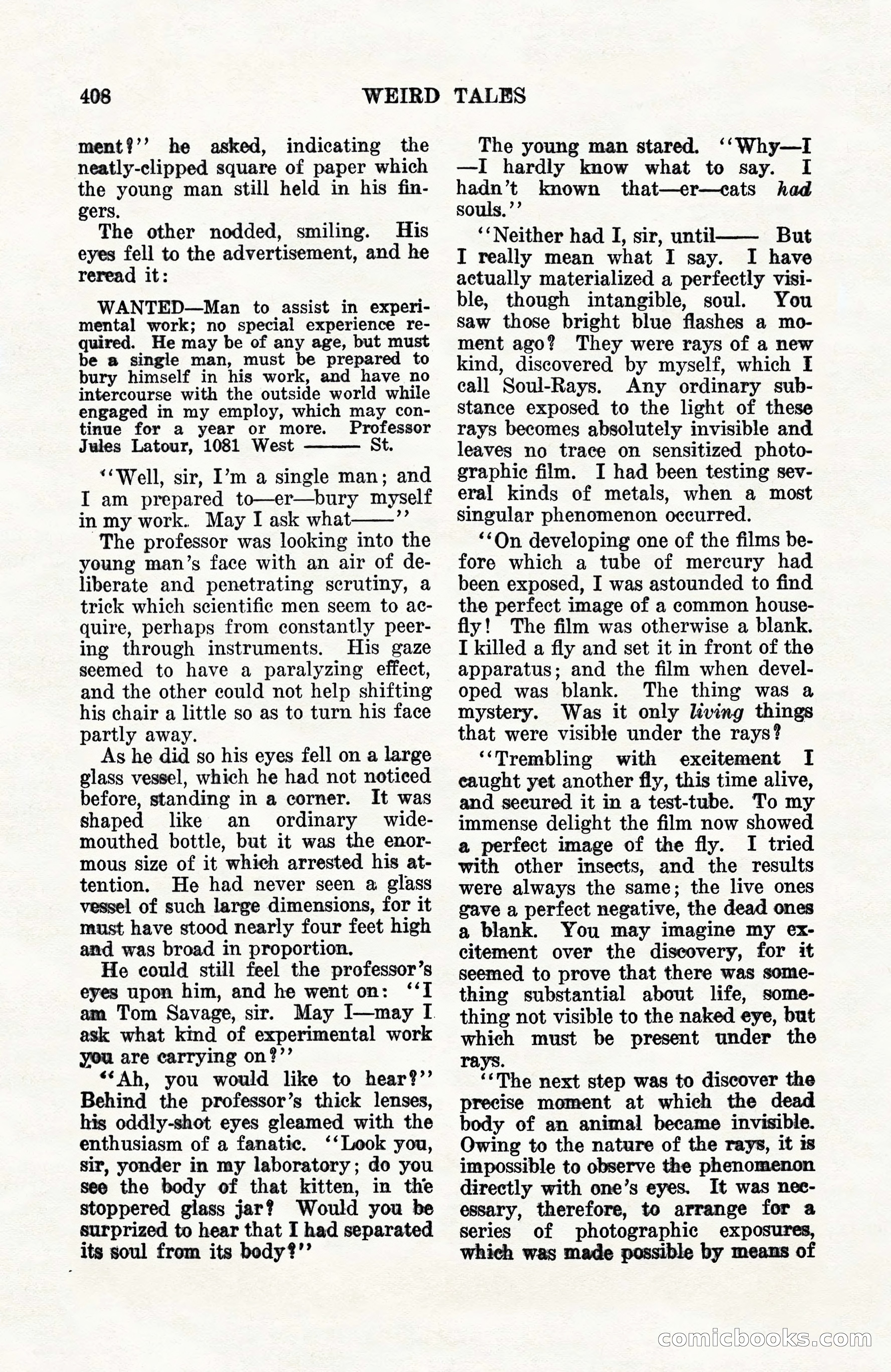 Weird Tales, Vol. 10, No. 3 — page 122 of 148