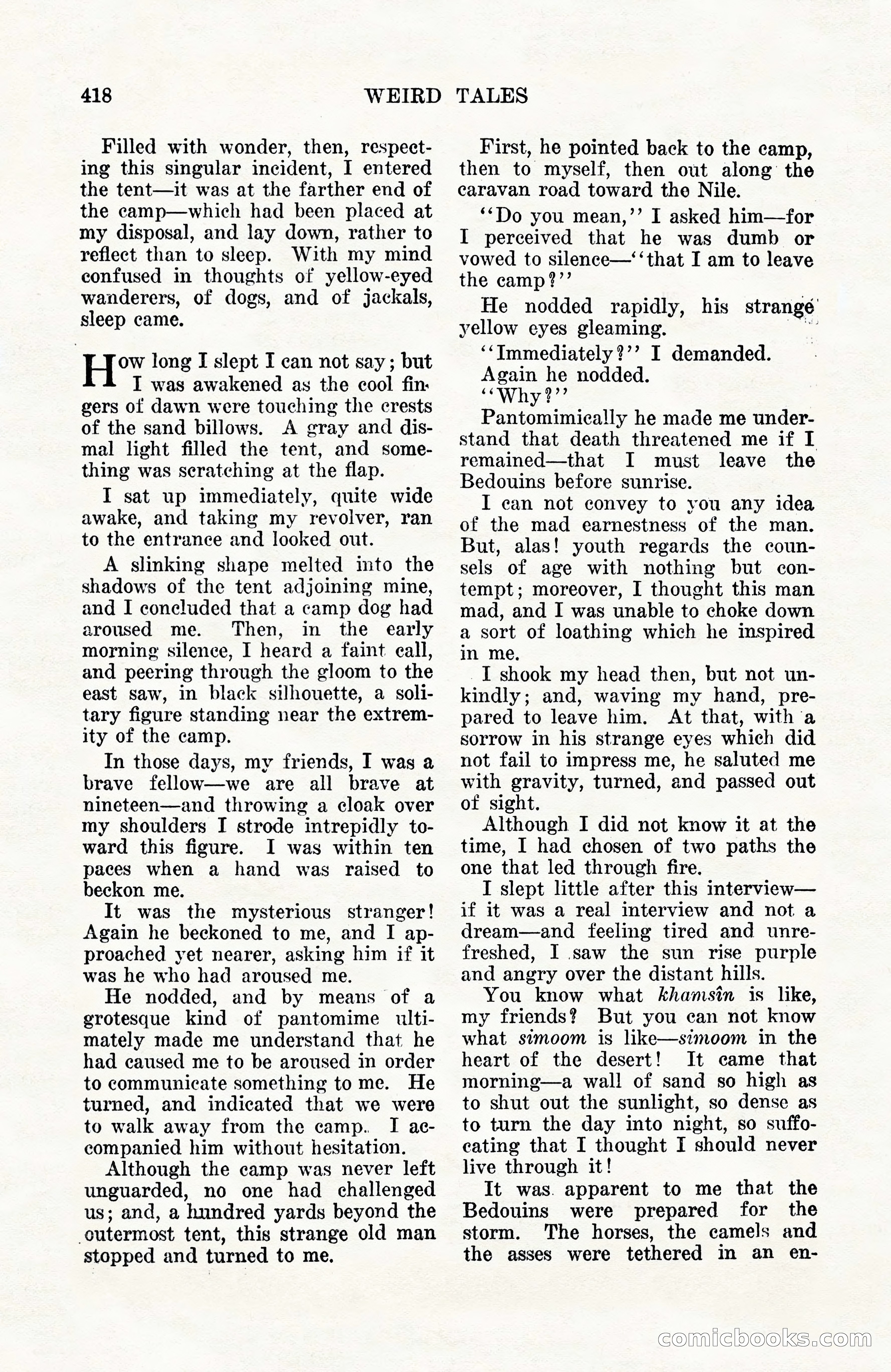 Weird Tales, Vol. 10, No. 3 — page 132 of 148