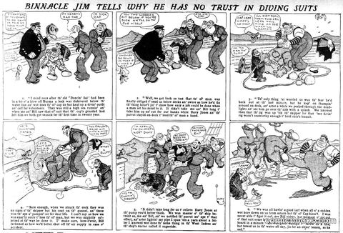 Binnacle Jim Tells Why He Has No Trust in Diving Suits