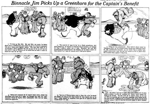 Binnacle Jim Picks Up a Greenhorn for the Captain's Benefit
