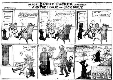 Alice, Buddy Tucker, the Bear and the House that Jack Built