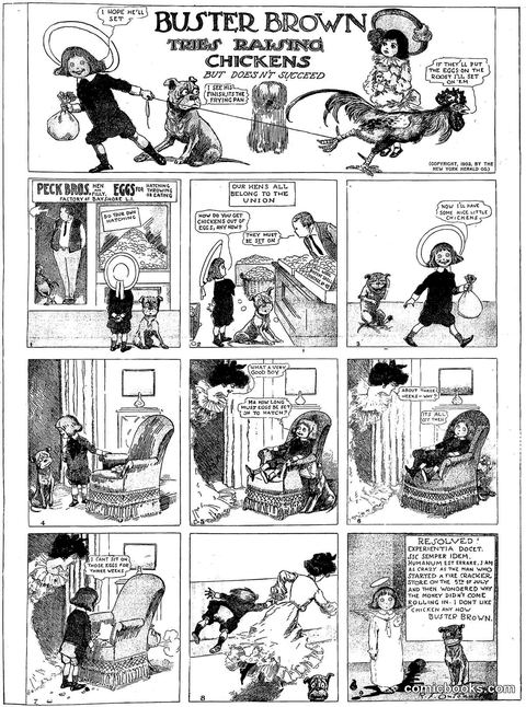 Buster Brown Tries Raising Chickens But Doesn't Succeed