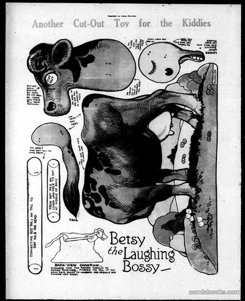 Betsy the Laughing Bossy Cut-Out Toy