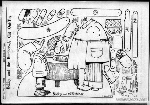 Bobby and the Butcher Cut-Out Toy