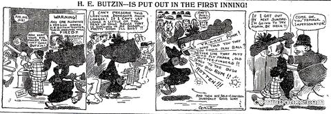 H. E. Butzin—Is Put Out in the First Inning