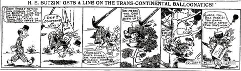 H. E. Butzin Gets a Line on the Trans-Continental Balloonatics