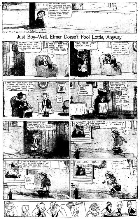 Just Boy—Well, Elmer Doesn't Fool Lottie, Anyway