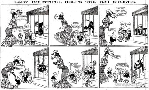 Lady Bountiful Helps the Hat Stores