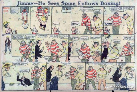 Jimmy—He Sees Some Fellows Boxing!