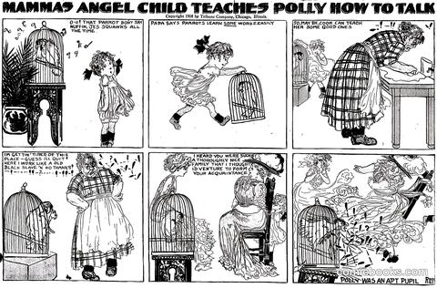 Mamma's Angel Child Teaches Polly How to Talk
