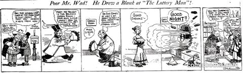 Poor Mr. Wad! He Drew a Blank at 'The Lottery Man'
