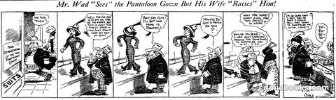 Mr. Wad "Sees" the Pantaloon Gown But His Wife "Raises" Him!