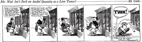Mr. Wad Isn't Such an Awful Quantity as a Lion Tamer