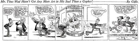 Mr. Titus Wad Hasn't Got Any More Art in His Soul Than a Gopher!