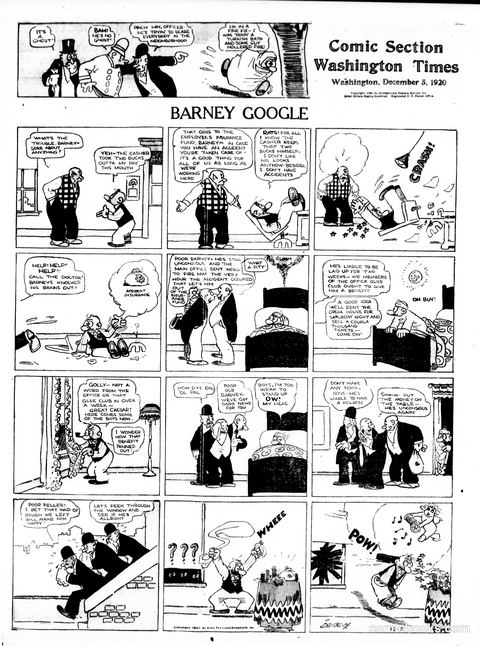 Barney Google — The Washington Times, December 5, 1920