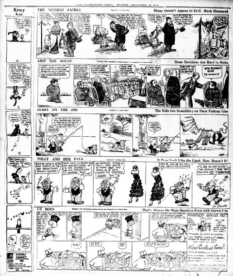 Krazy Kat — The Washington Times, December 28, 1919